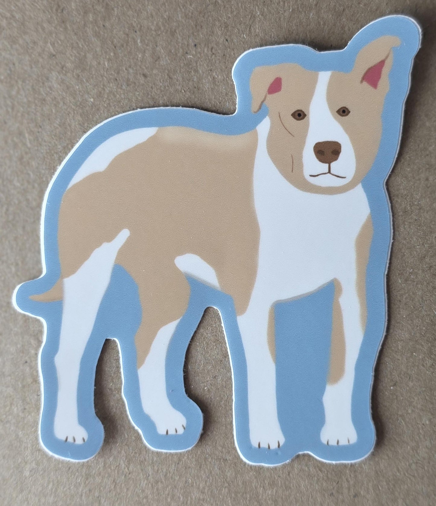 Sticker, Pit Bull Dog Sticker, Vinyl, Die-Cut, 3 Inch