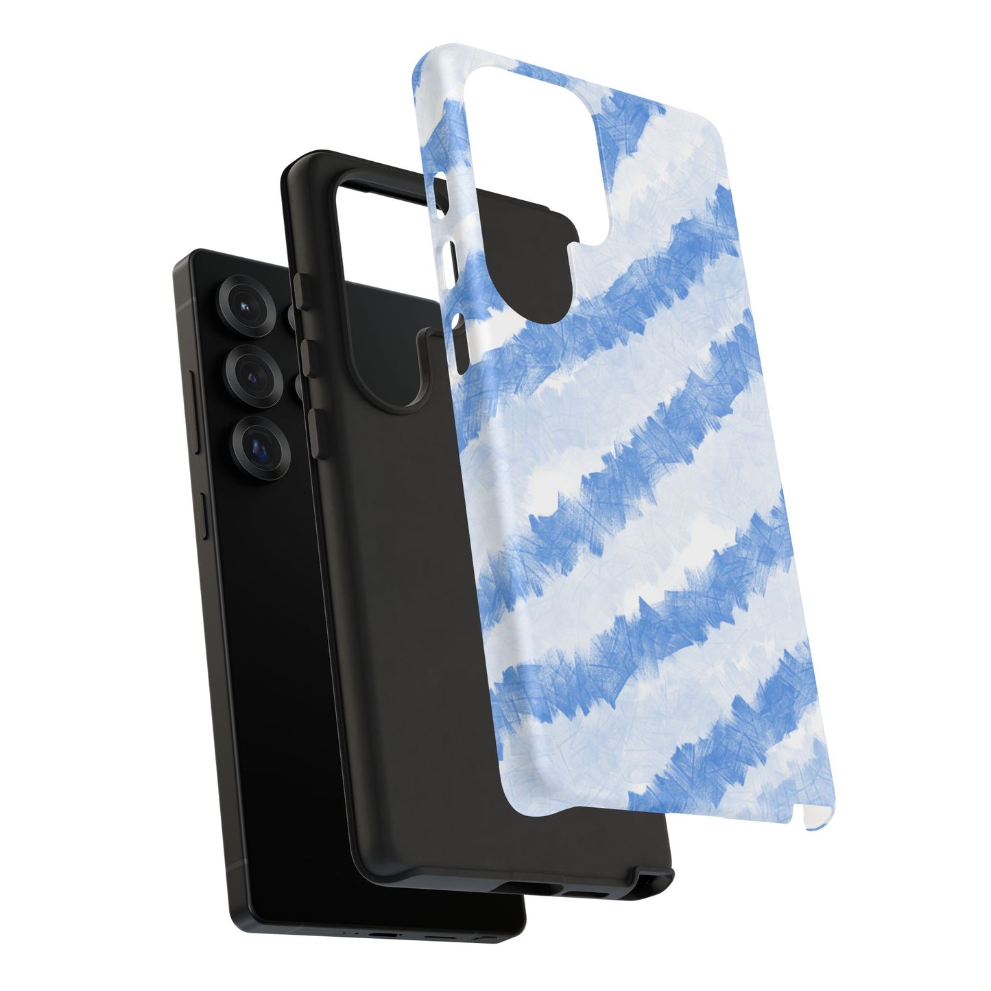 Chunky Blue Stripes Phone Case| Tough Case
