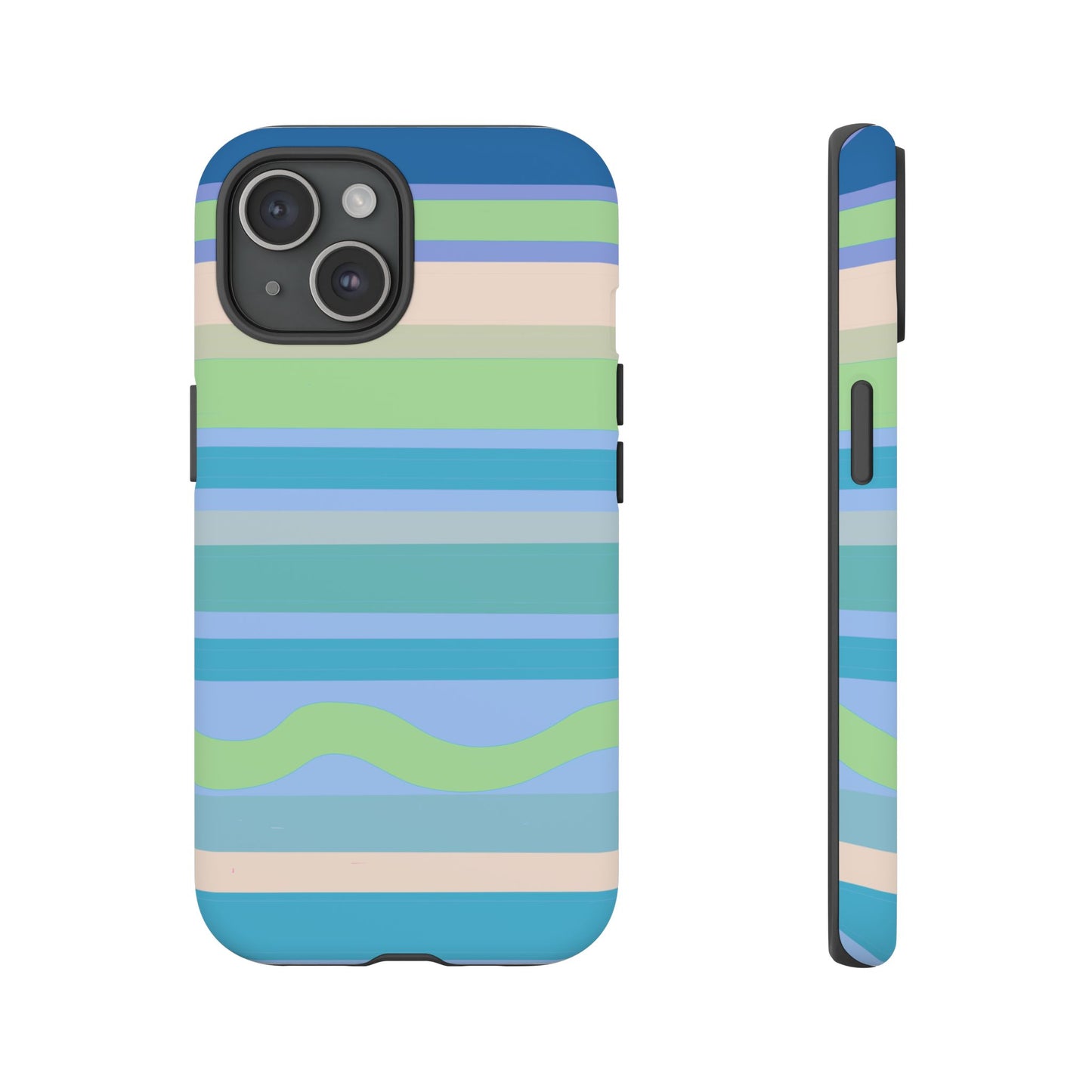 Cool Blue Stripes Phone Case| Tough Case