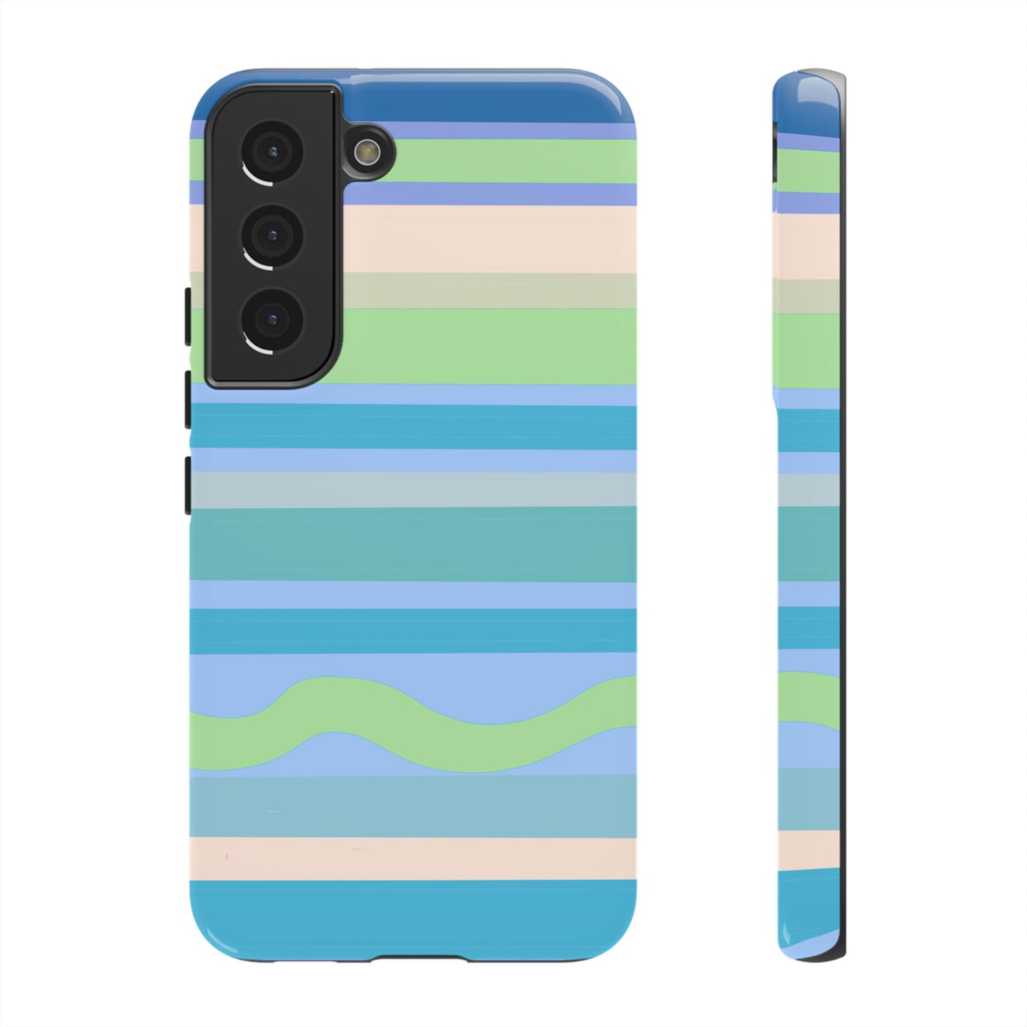 Cool Blue Stripes Phone Case| Tough Case