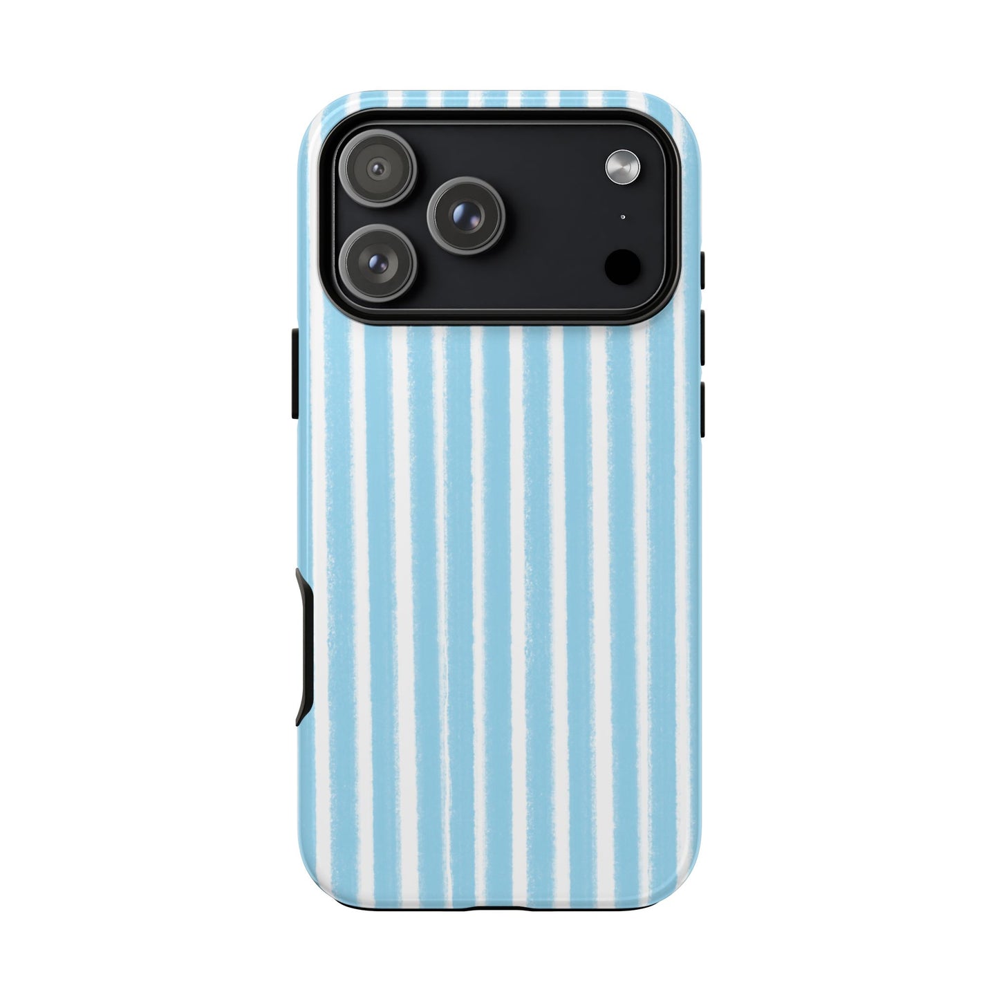 Phone Case, Messy Blue Stripes Design, Tough Phone Case