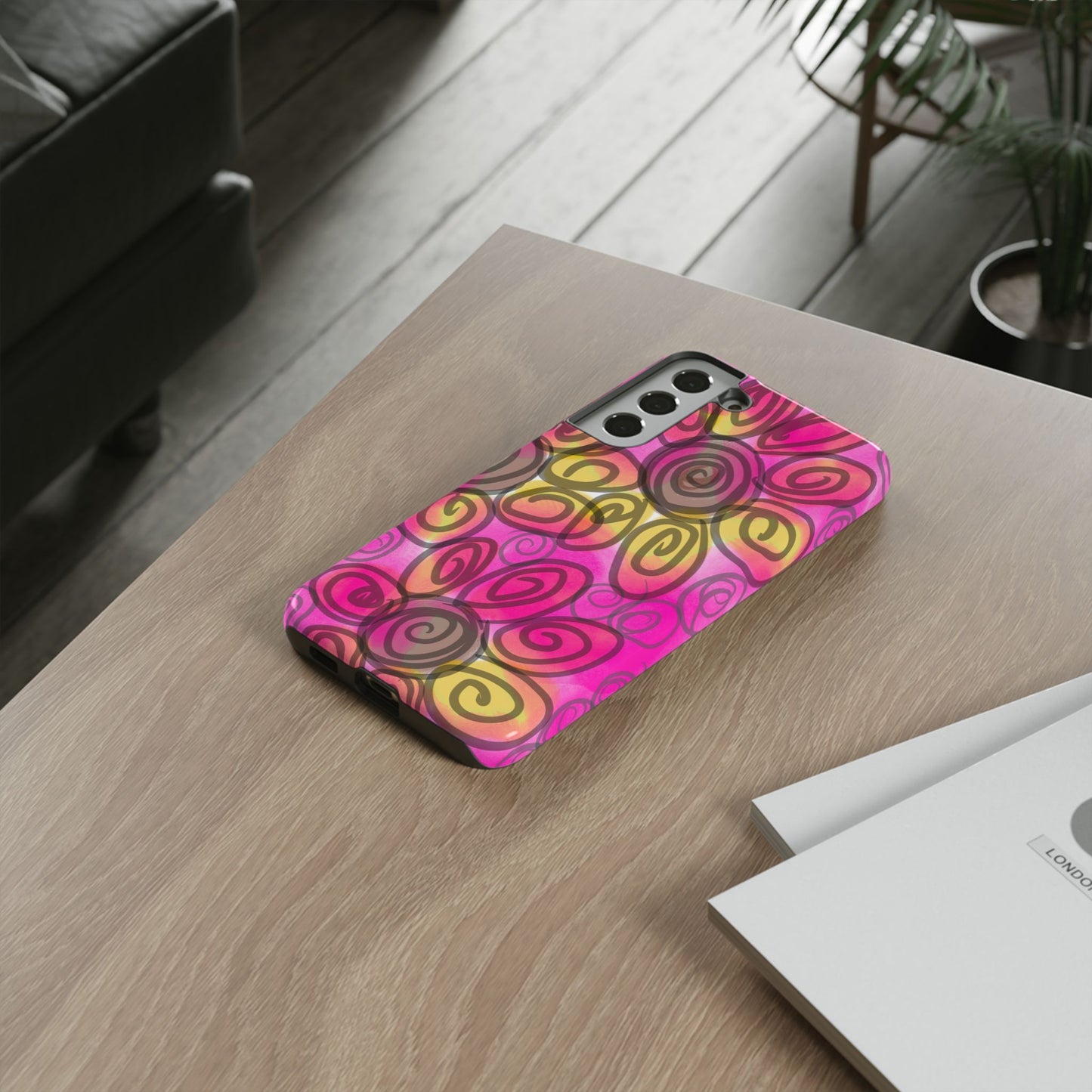 Wonky Pink Floral Phone Case| Tough Case