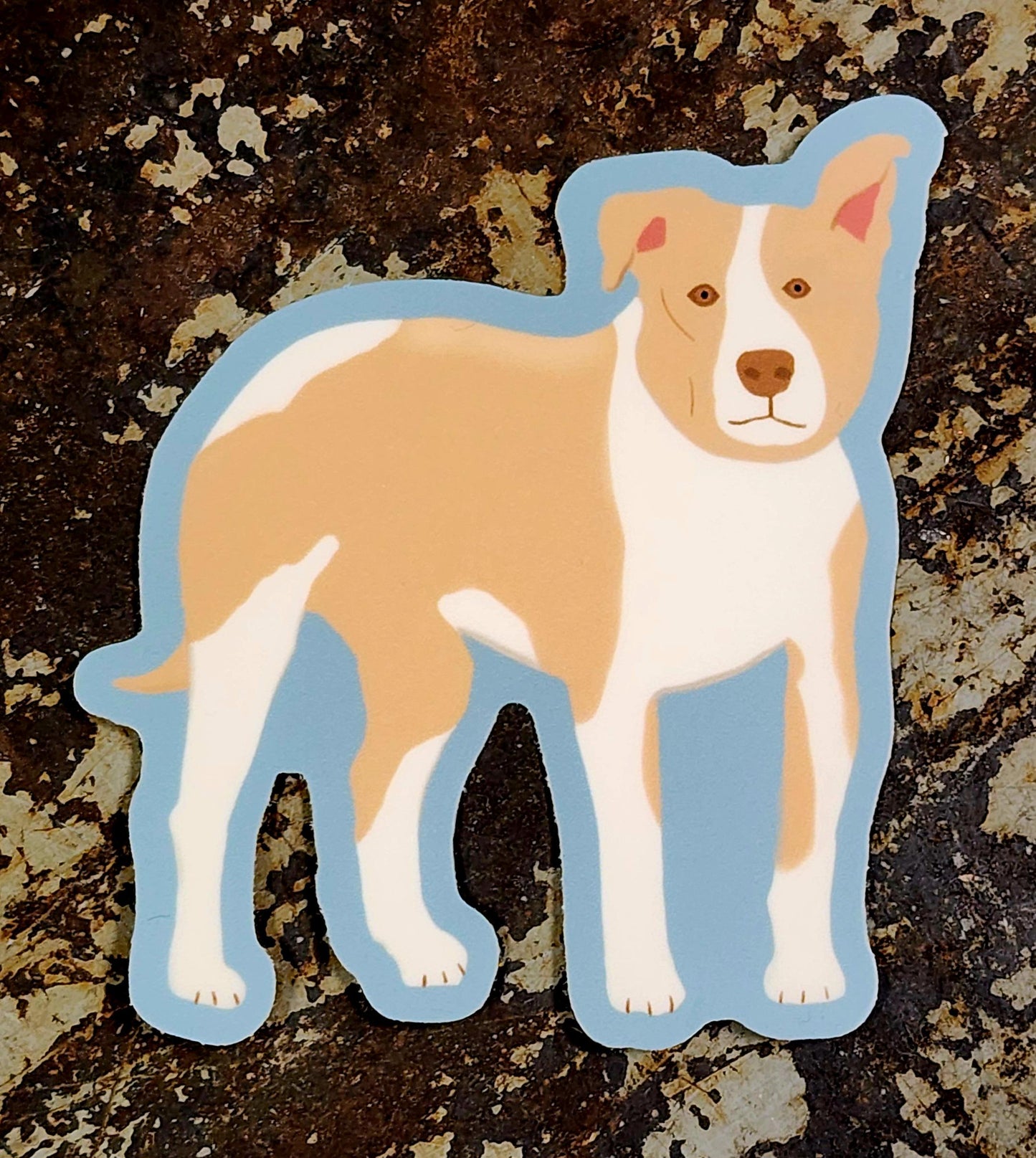 Sticker, Pit Bull Dog Sticker, Vinyl, Die-Cut, 3 Inch