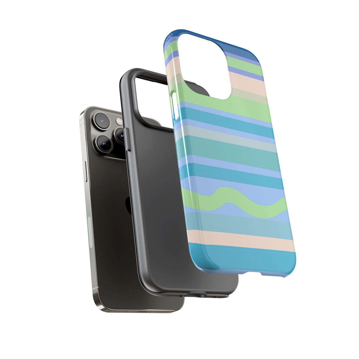 Cool Blue Stripes Phone Case| Tough Case