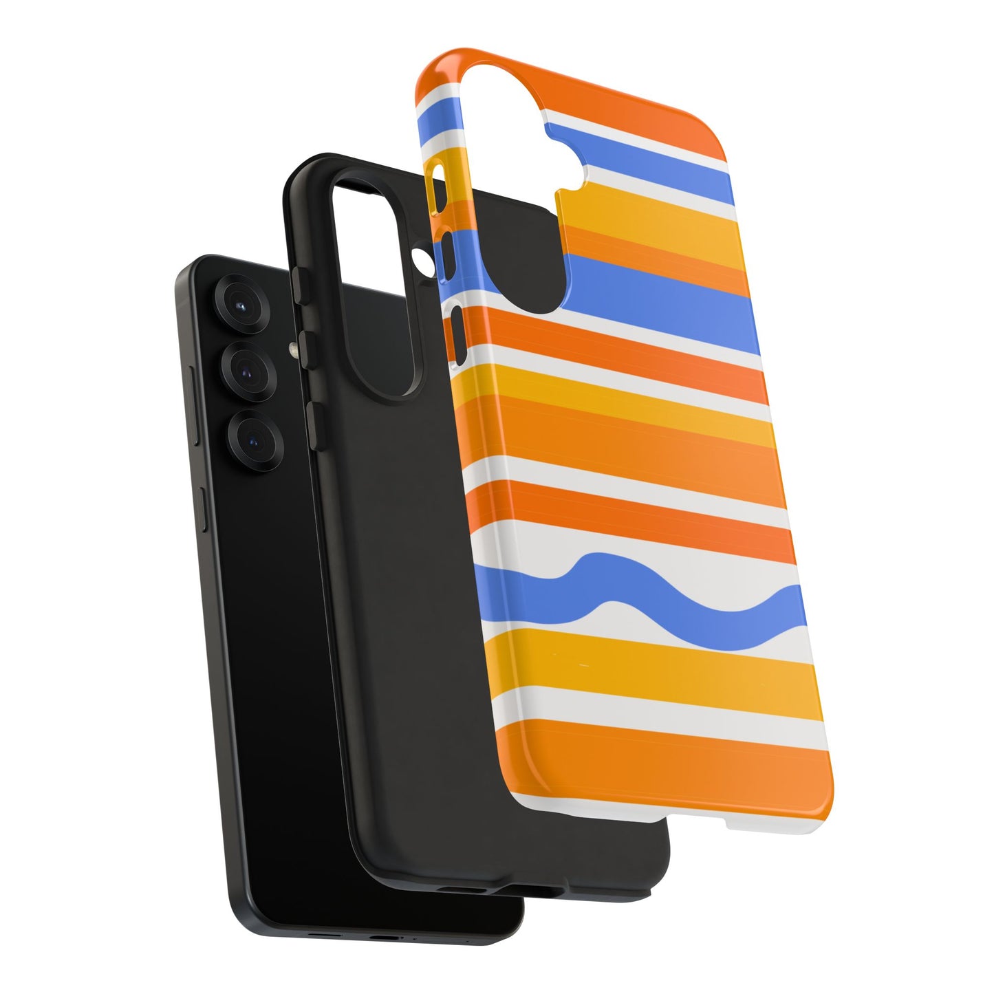 Citrus Orange Stripes Phone Case| Tough Case