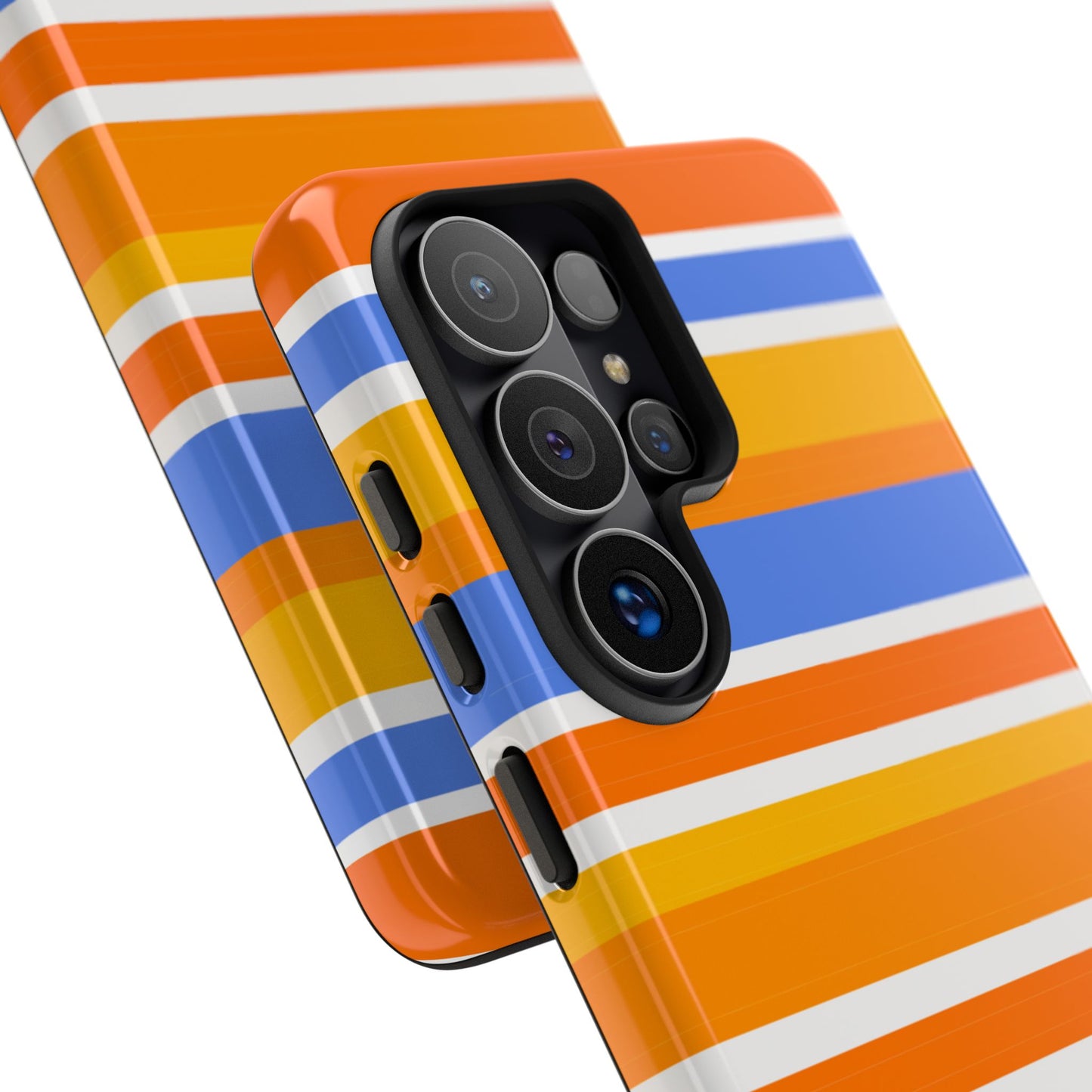 Citrus Orange Stripes Phone Case| Tough Case