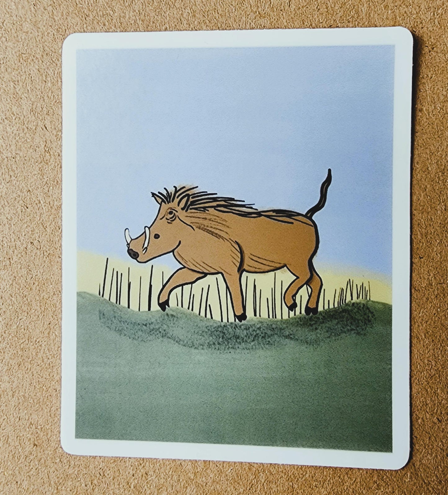 Sticker, Warthog, 2 Design Choices - Die-Cut or Rectangle, Vinyl, 3 Inch or 3" x 2.5"