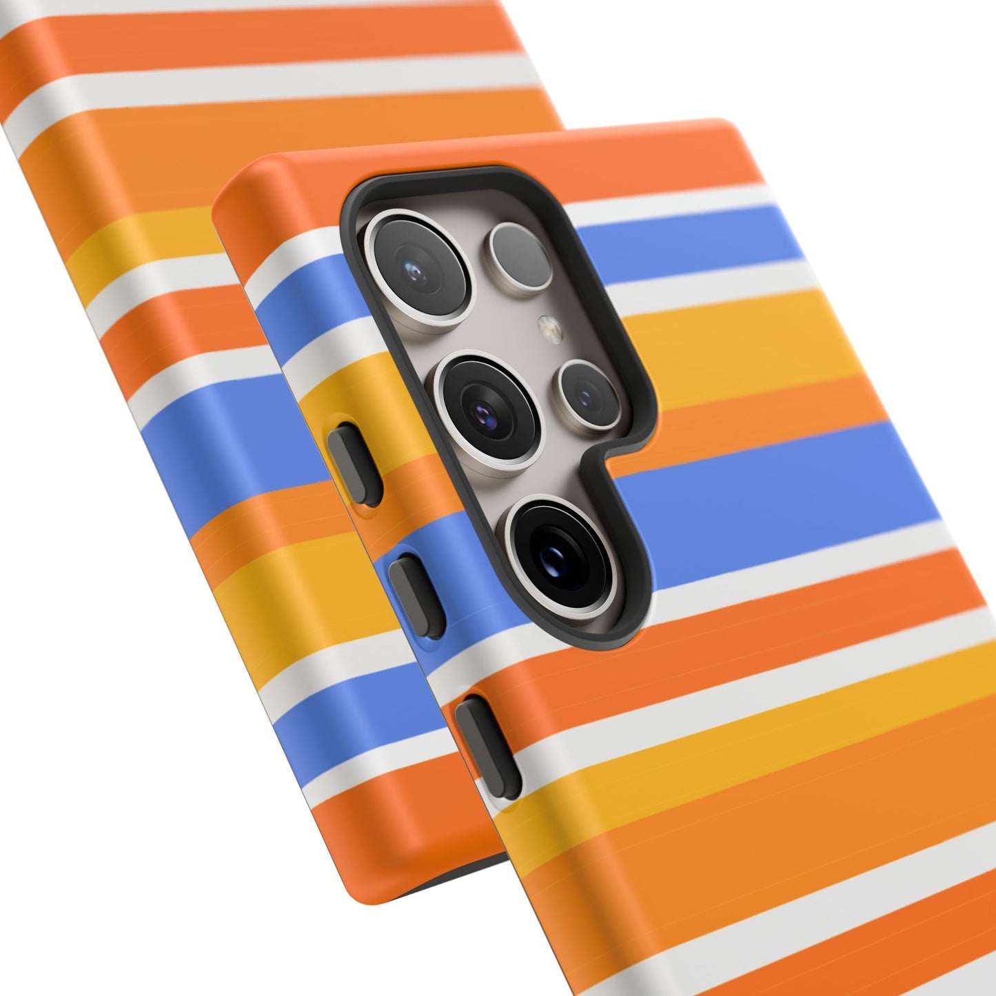 Citrus Orange Stripes Phone Case| Tough Case