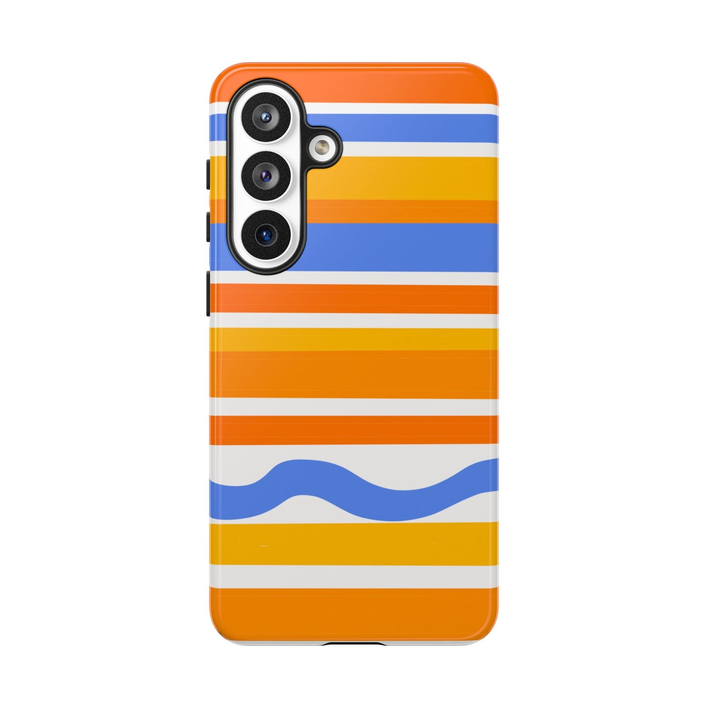 Citrus Orange Stripes Phone Case| Tough Case
