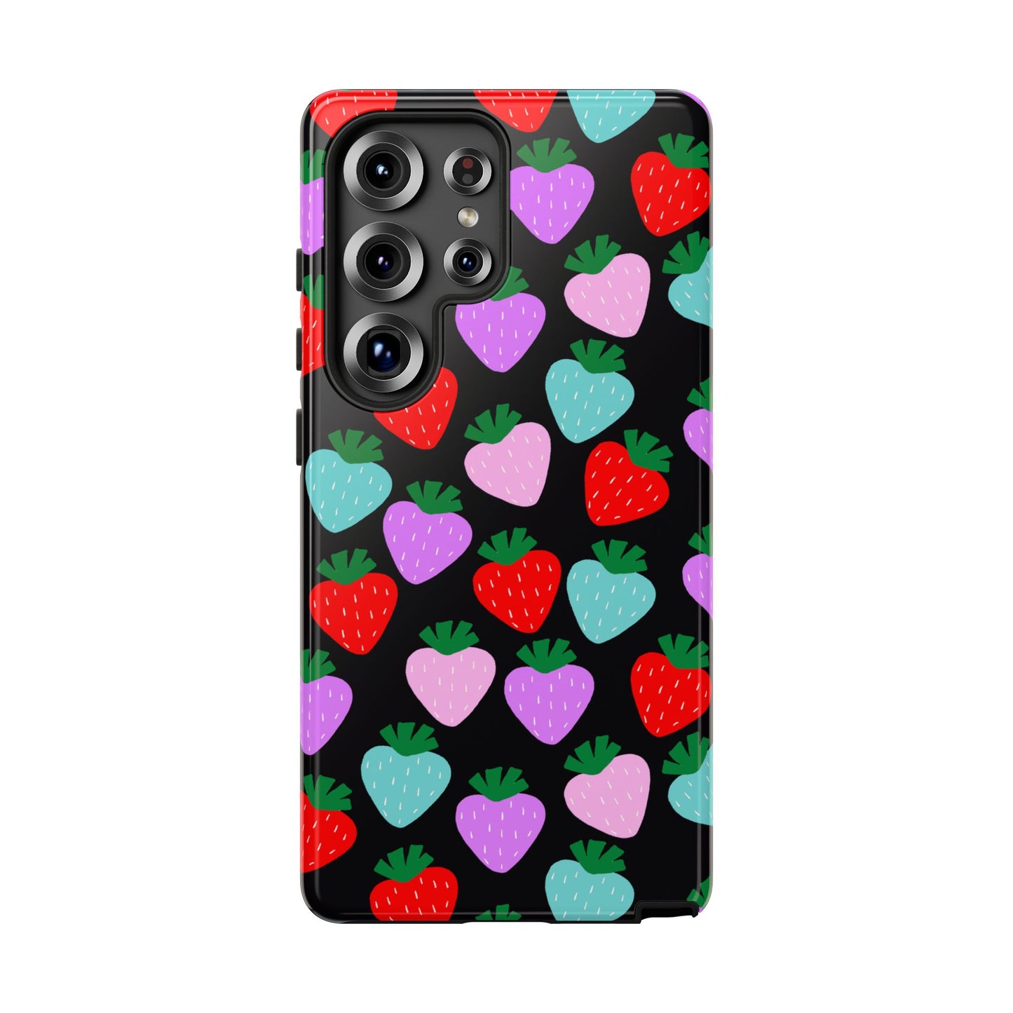 Phone Case, Playful Strawberry Design, Tough Phone Case