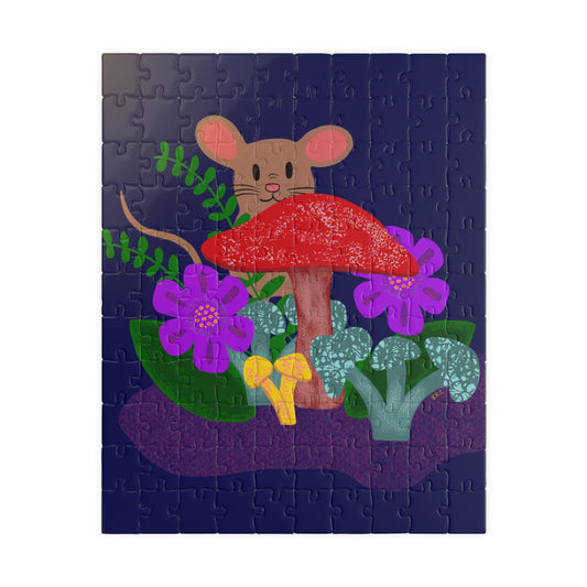 Puzzle, Mocha Mouse in Mushroom Forest, Jigsaw Puzzle, Family Fun, 110-520 Pieces