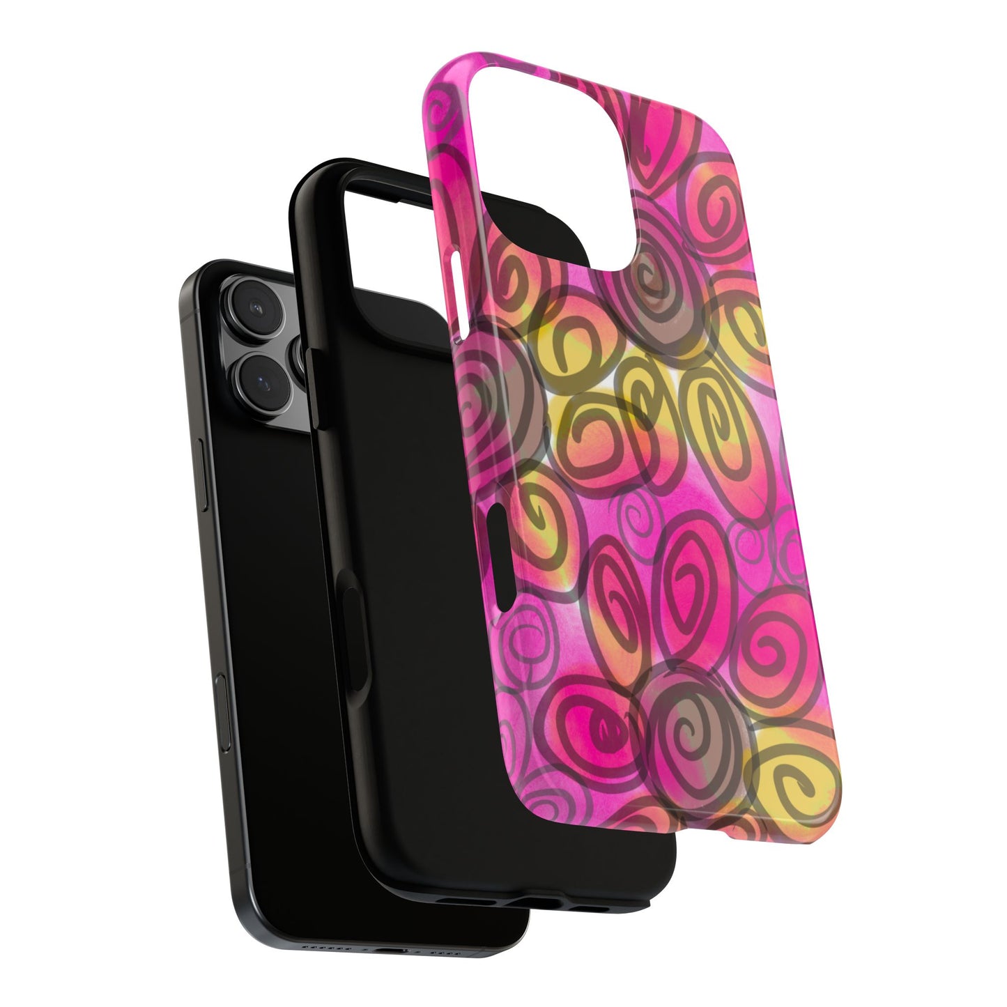 Wonky Pink Floral Phone Case| Tough Case