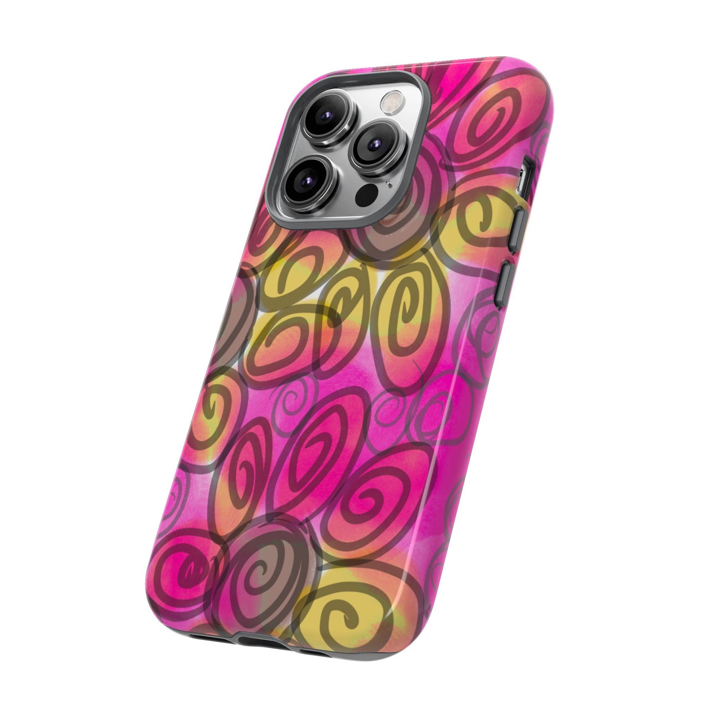 Wonky Pink Floral Phone Case| Tough Case