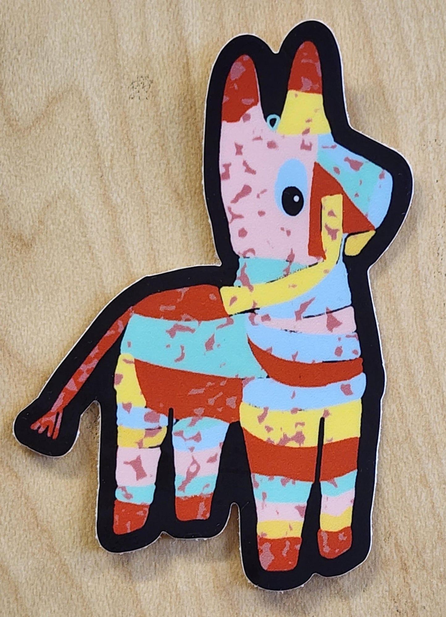 Sticker, Donkey Pinata Design, Vinyl, Die-Cut, 3 Inches