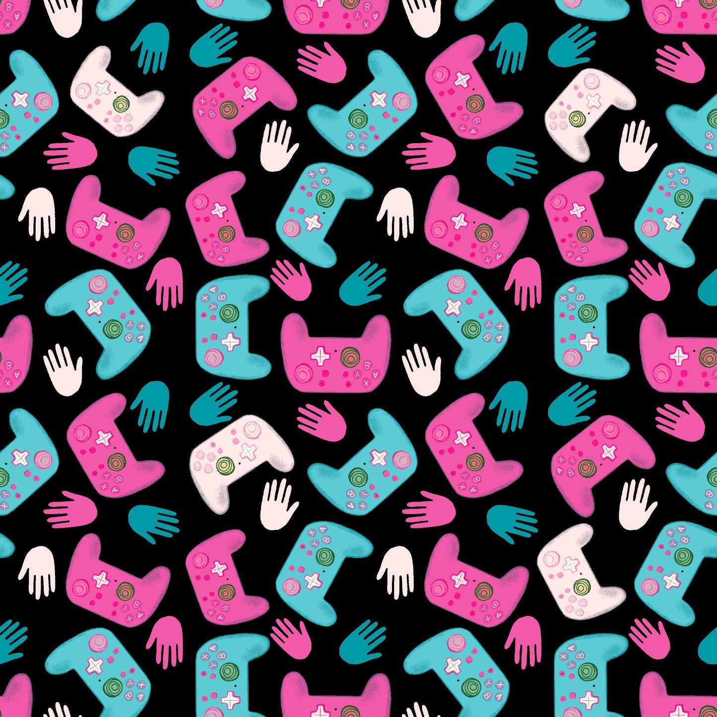 Washi Tape, Gamer Design, Pink and Blue Controllers, 1.5 Cm Width x 10m Length