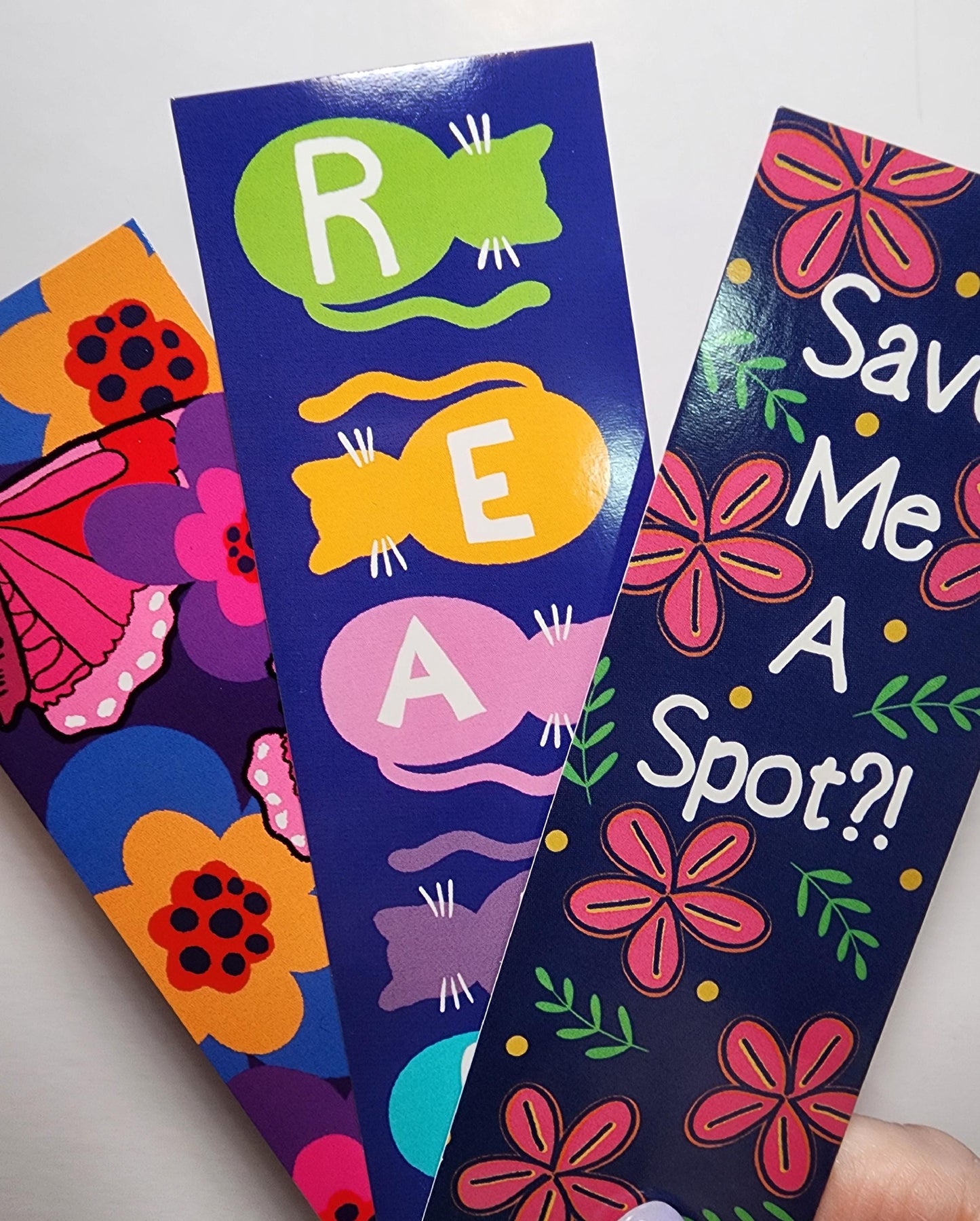Bookmarks, Choose From Cat, Floral and Butterfly Designs