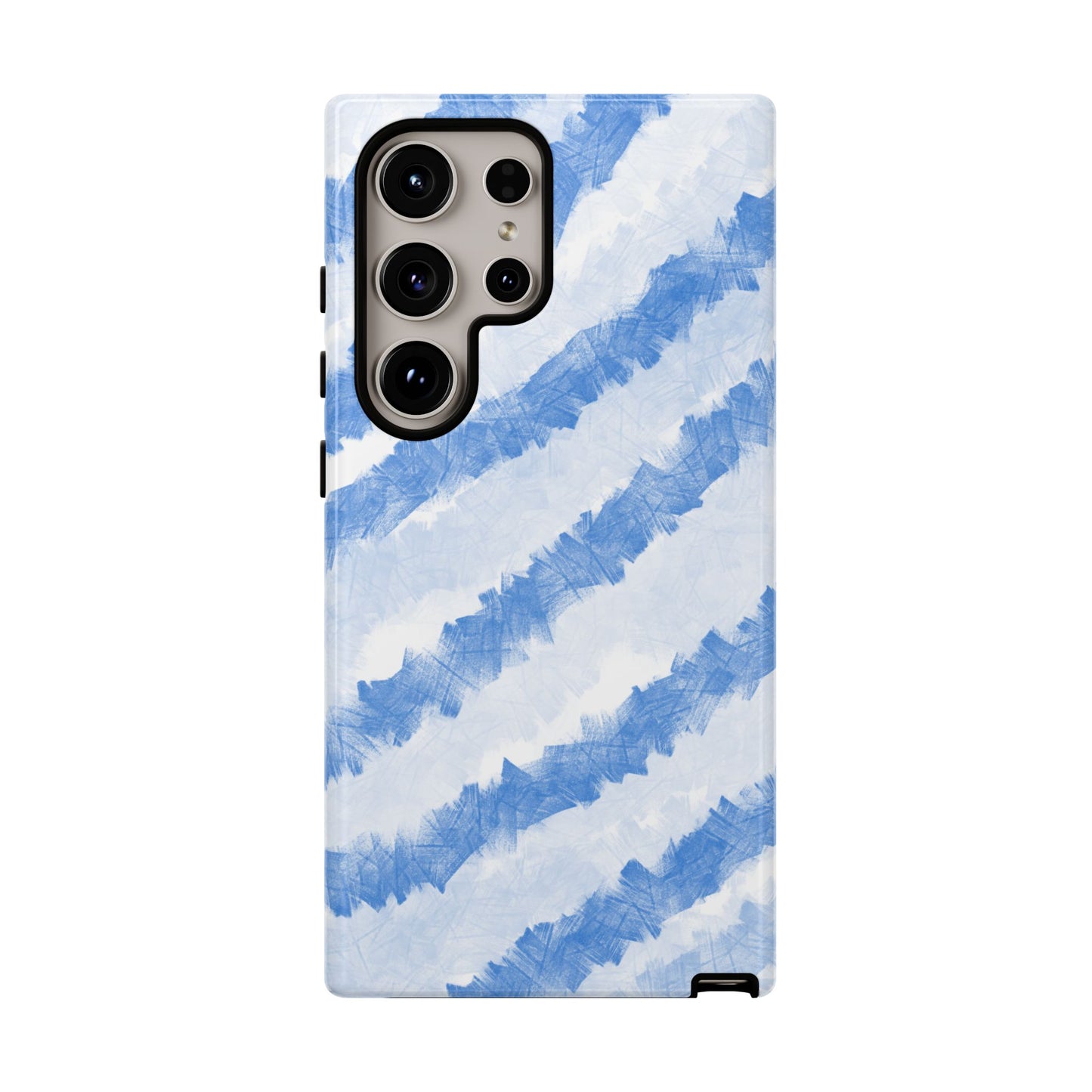Chunky Blue Stripes Phone Case| Tough Case