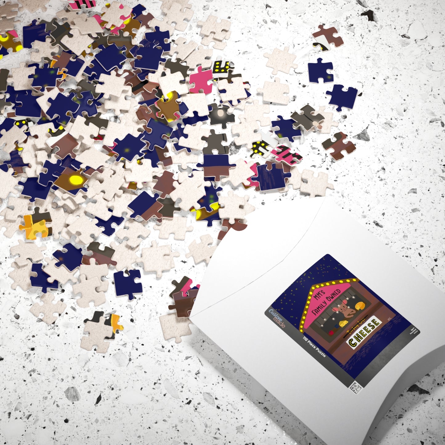Puzzle, Mocha Mouse Works the Cheese Hut, Jigsaw Puzzle, Family Fun, 110-520 Pieces