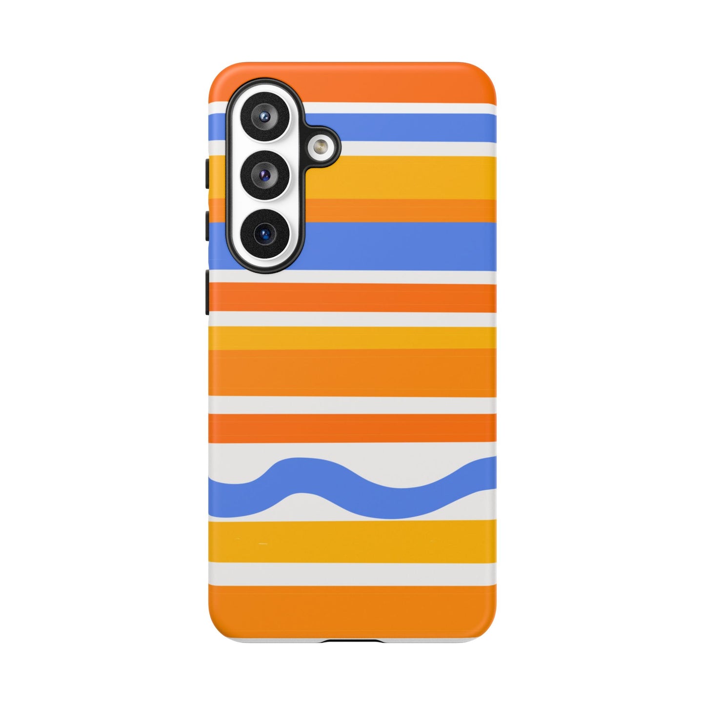 Citrus Orange Stripes Phone Case| Tough Case
