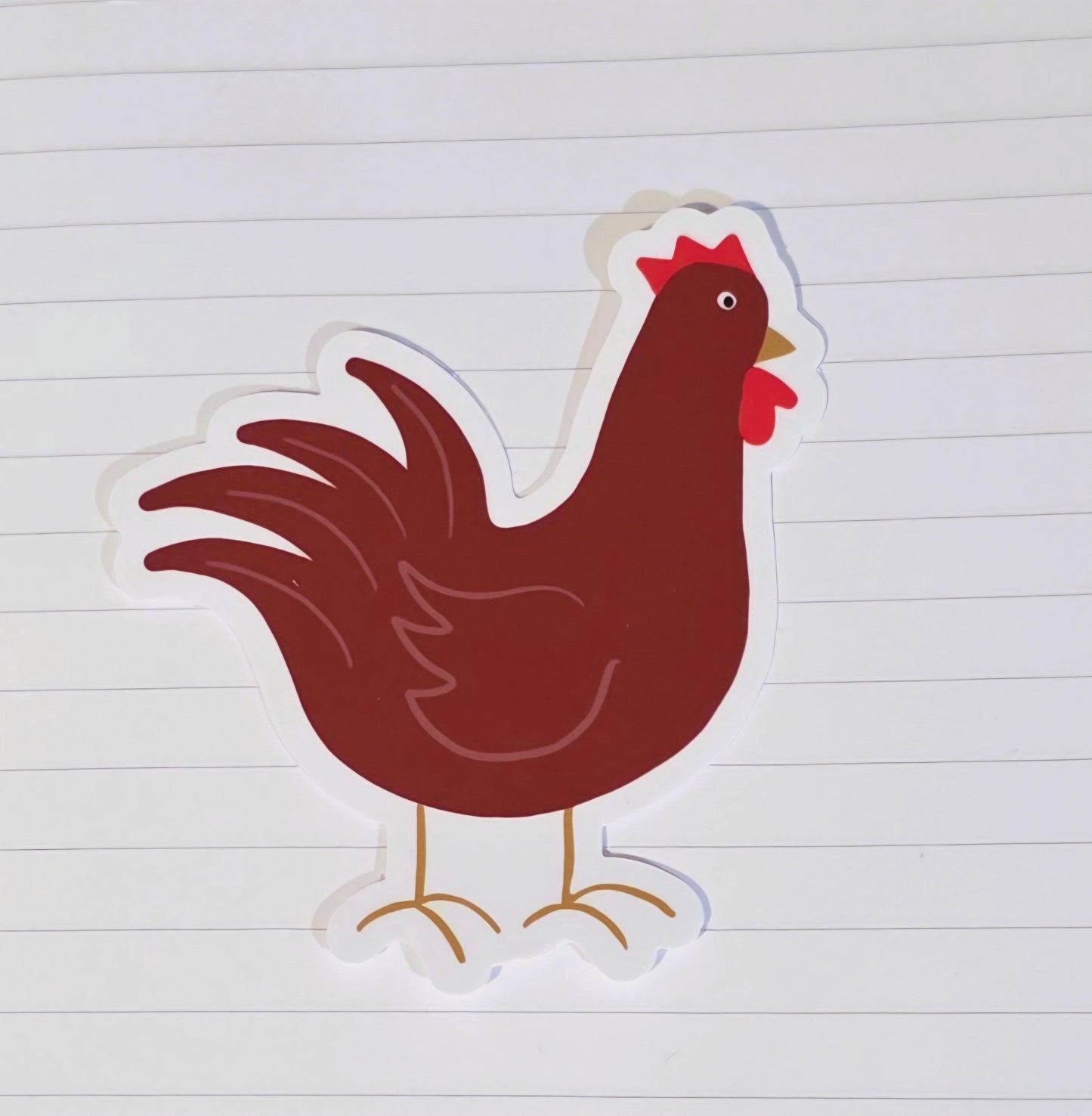Sticker, Chickens, Choose Brown or Black Speckled, Vinyl, Die-Cut, 3 Inch
