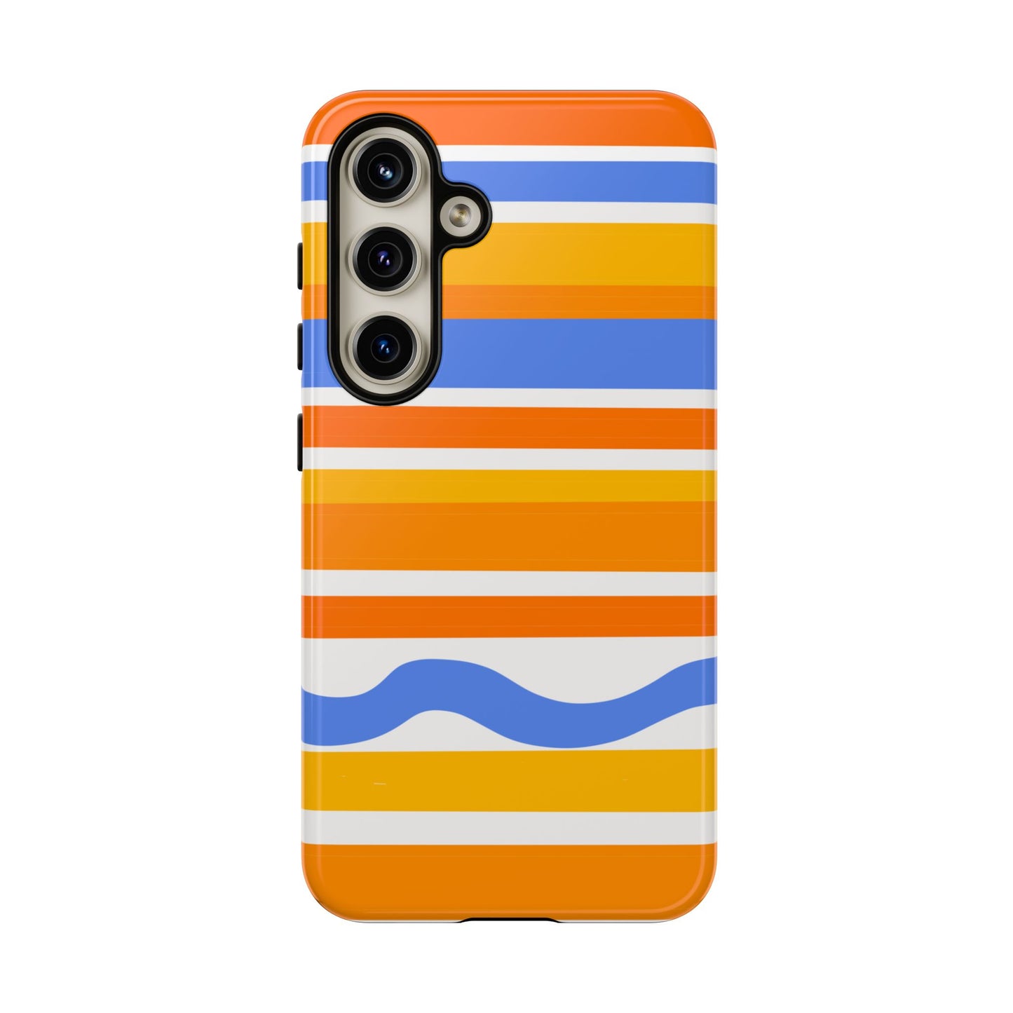Citrus Orange Stripes Phone Case| Tough Case