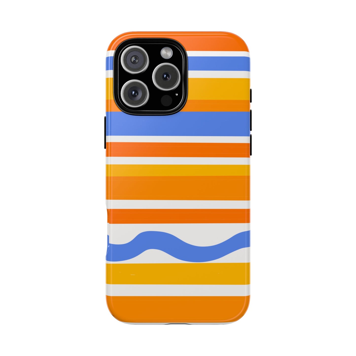 Citrus Orange Stripes Phone Case| Tough Case