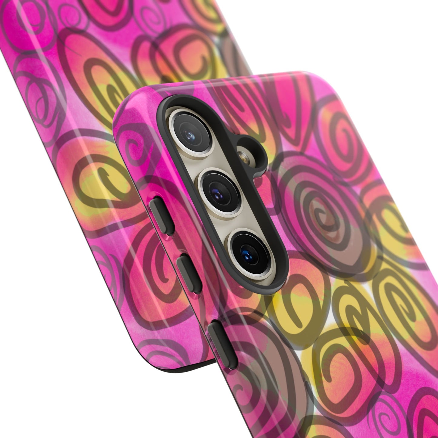 Wonky Pink Floral Phone Case| Tough Case