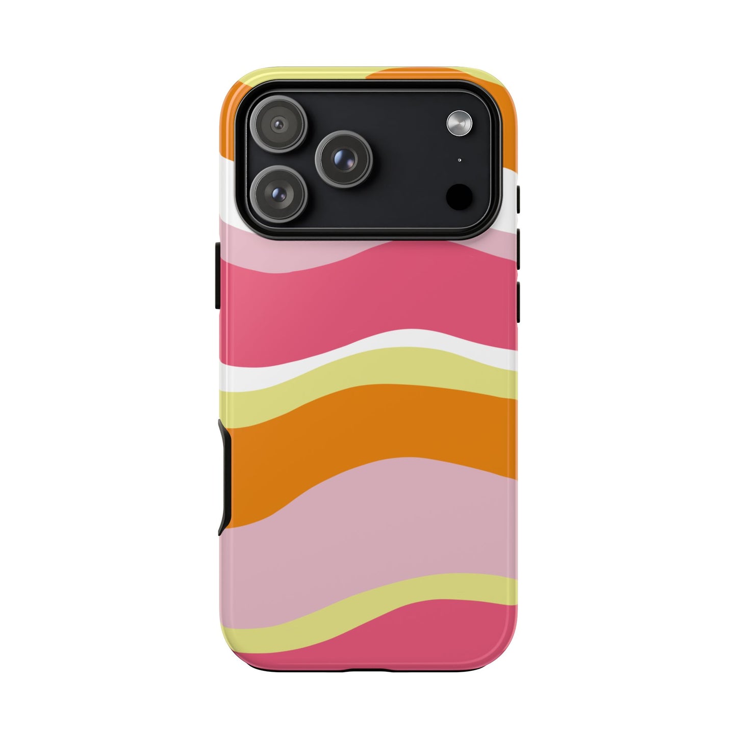 Wavy Pink and Orange Layers Phone Case| Tough Case