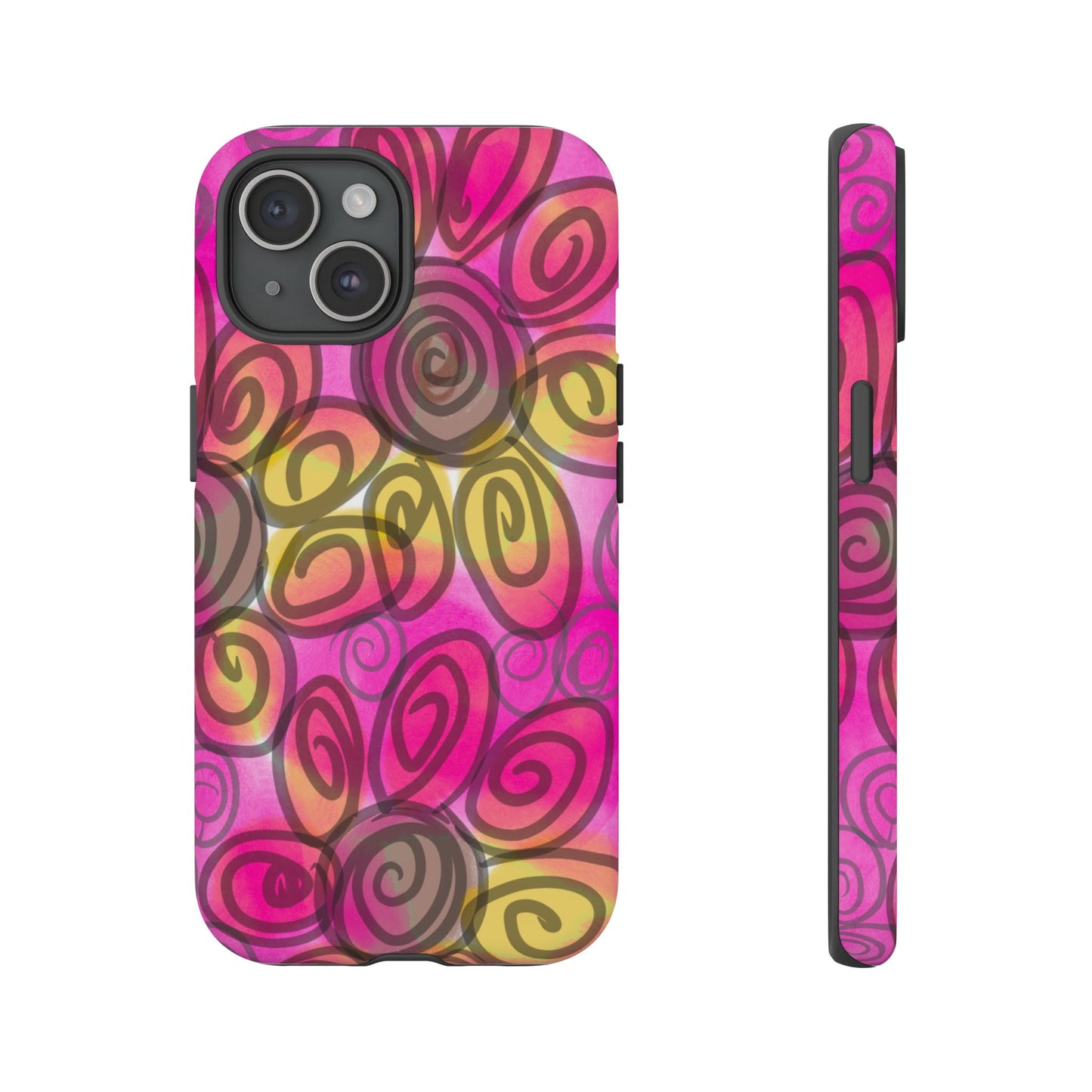 Wonky Pink Floral Phone Case| Tough Case