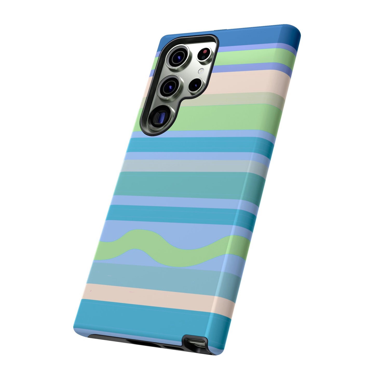 Cool Blue Stripes Phone Case| Tough Case