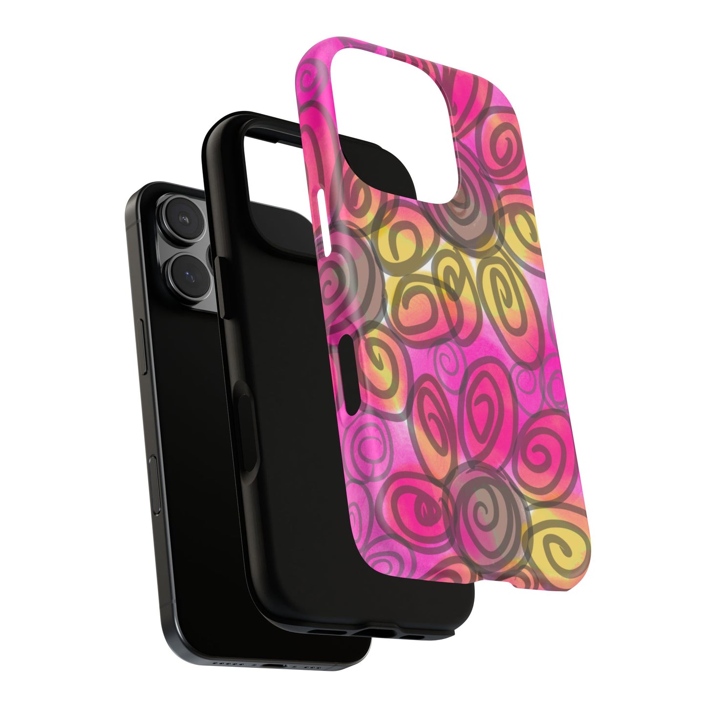 Wonky Pink Floral Phone Case| Tough Case
