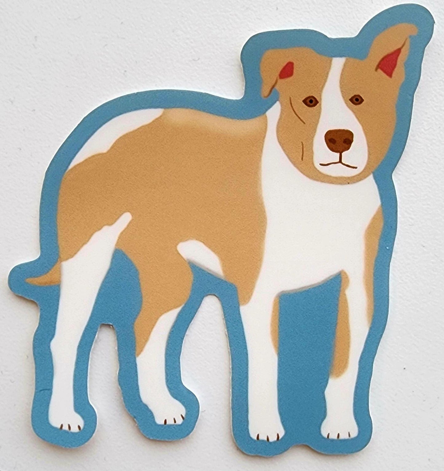 Sticker, Pit Bull Dog Sticker, Vinyl, Die-Cut, 3 Inch