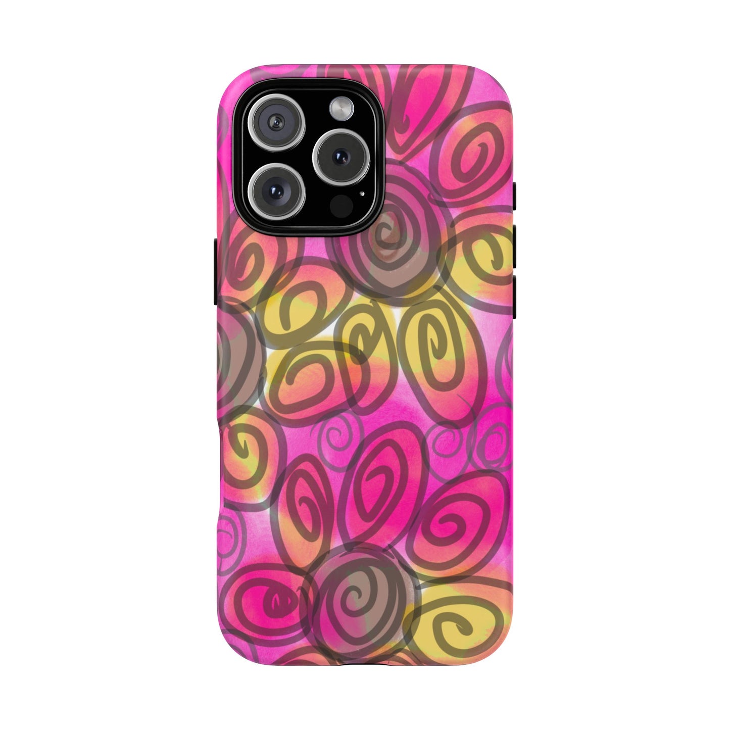 Wonky Pink Floral Phone Case| Tough Case