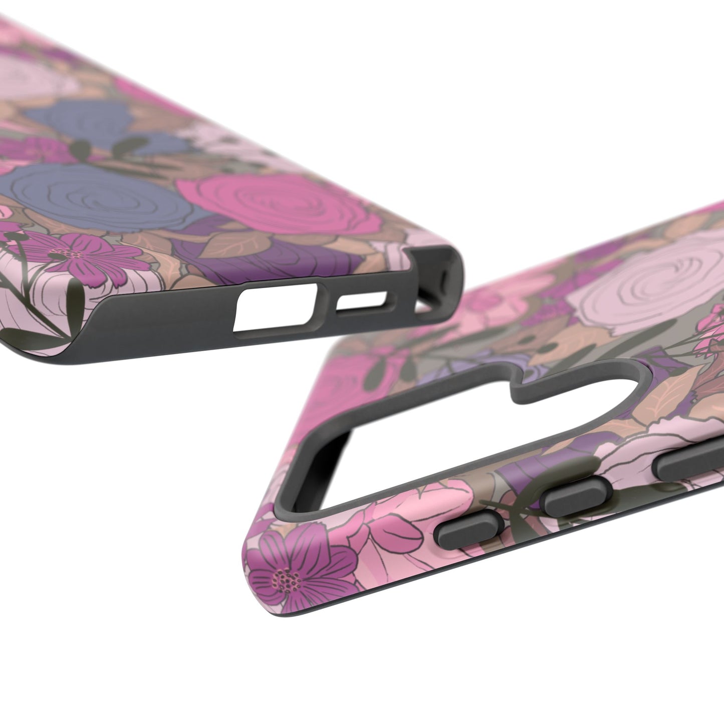 Phone Case, Pink Floral Design, Tough Phone Case