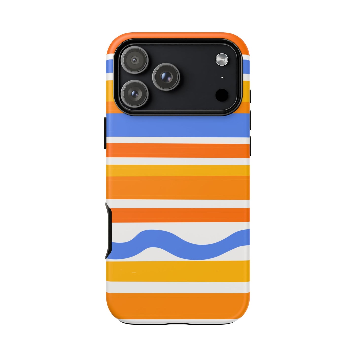 Citrus Orange Stripes Phone Case| Tough Case