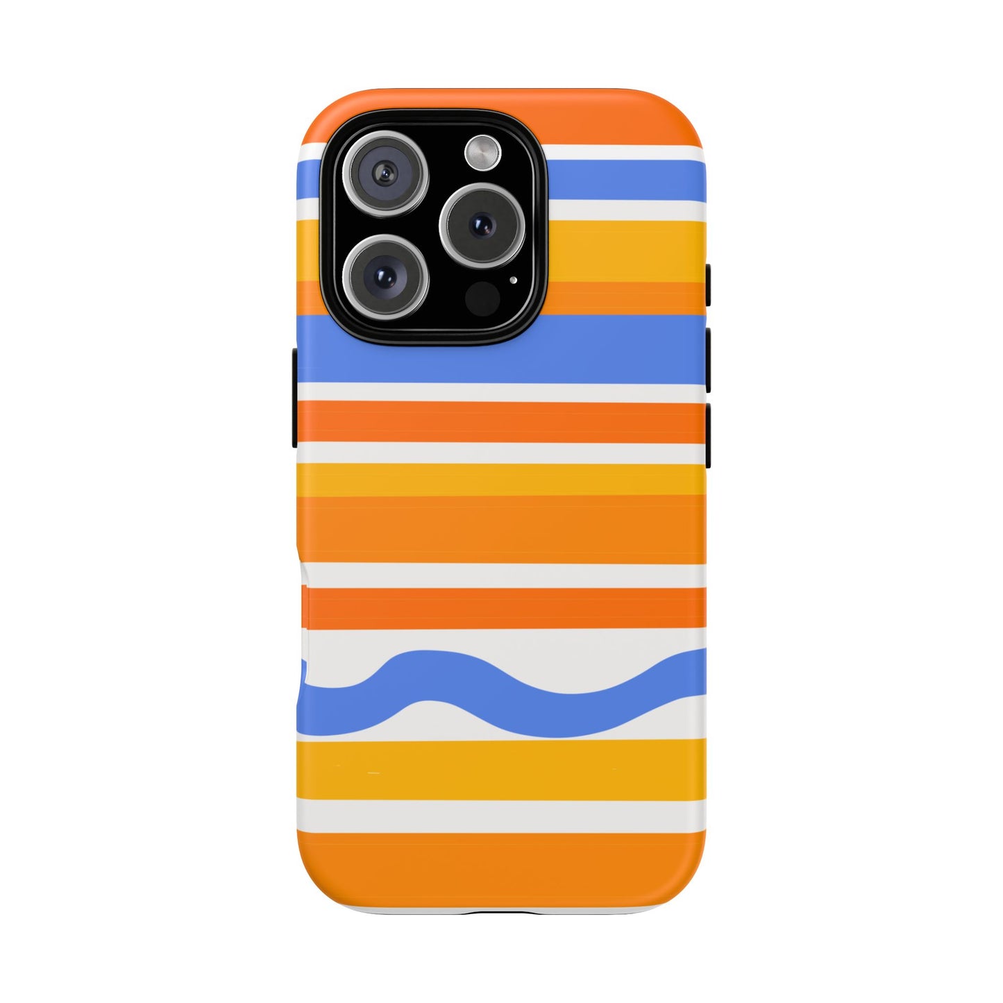 Citrus Orange Stripes Phone Case| Tough Case