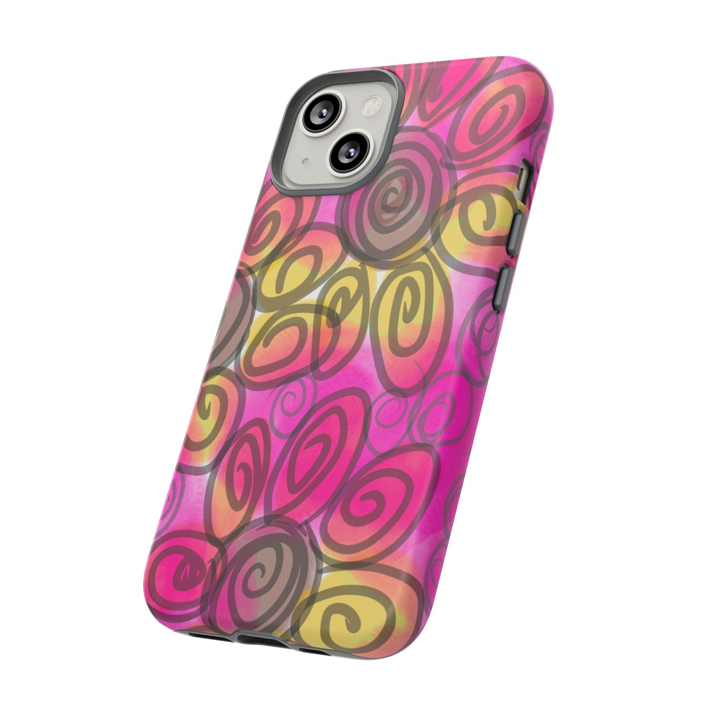 Wonky Pink Floral Phone Case| Tough Case