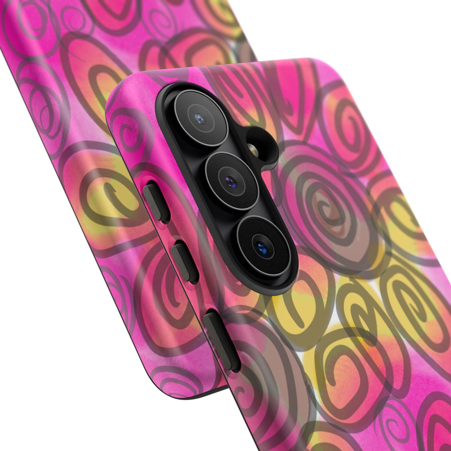 Wonky Pink Floral Phone Case| Tough Case