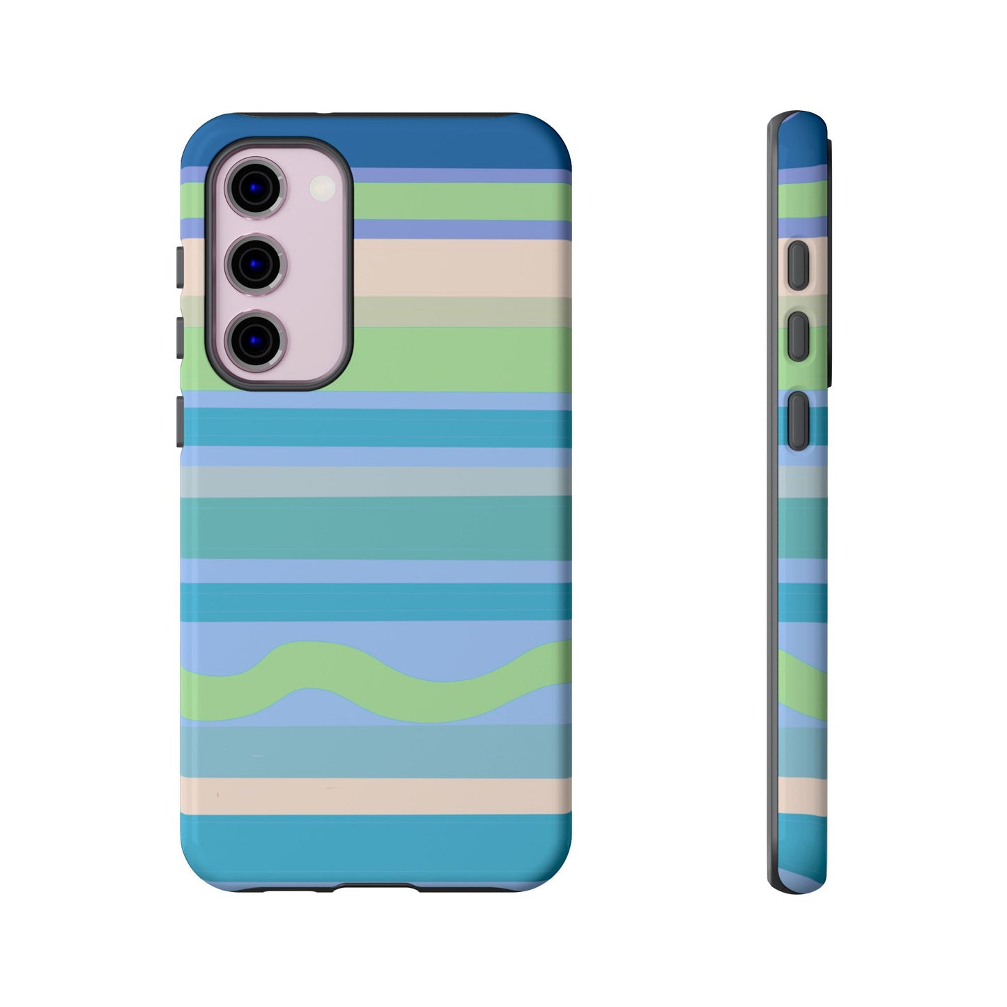 Cool Blue Stripes Phone Case| Tough Case