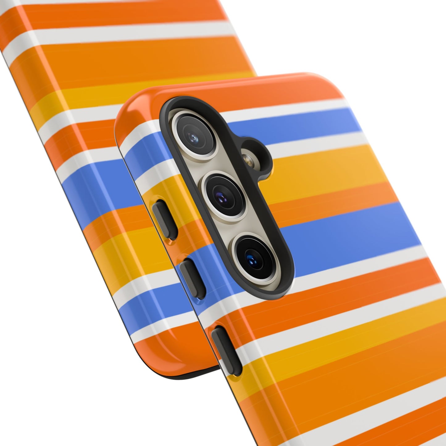 Citrus Orange Stripes Phone Case| Tough Case