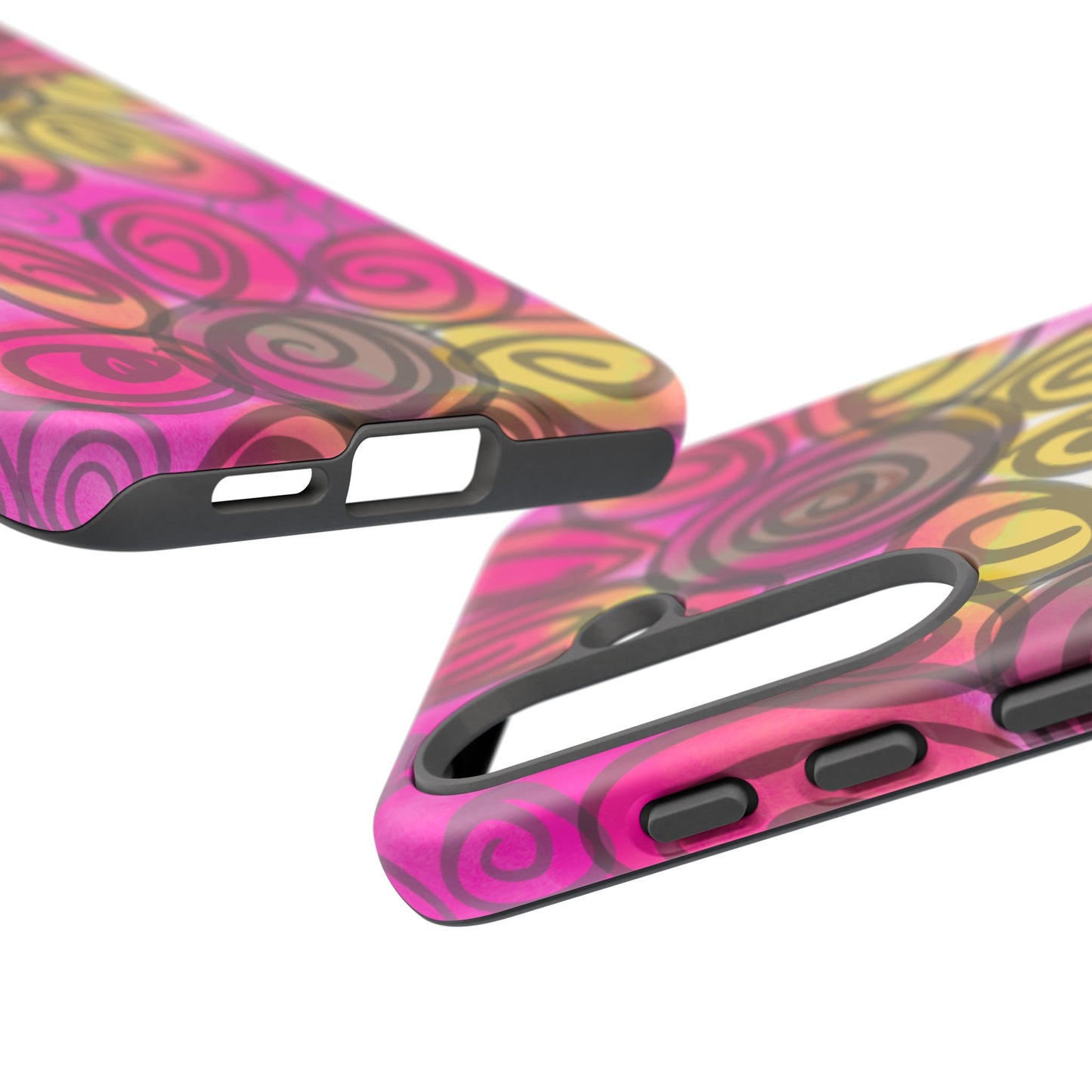 Wonky Pink Floral Phone Case| Tough Case