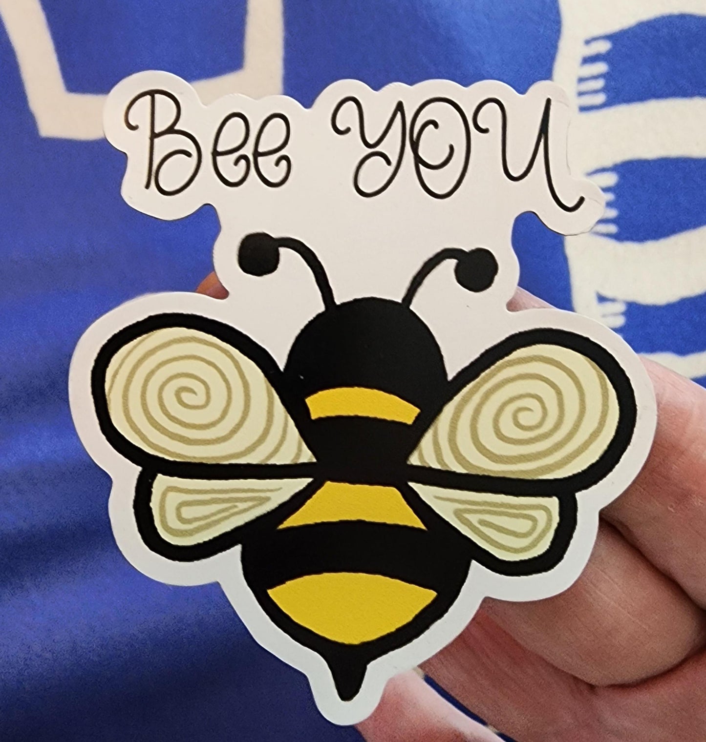 Magnet, Message "Bee You" With Bee Illustration, Die-Cut