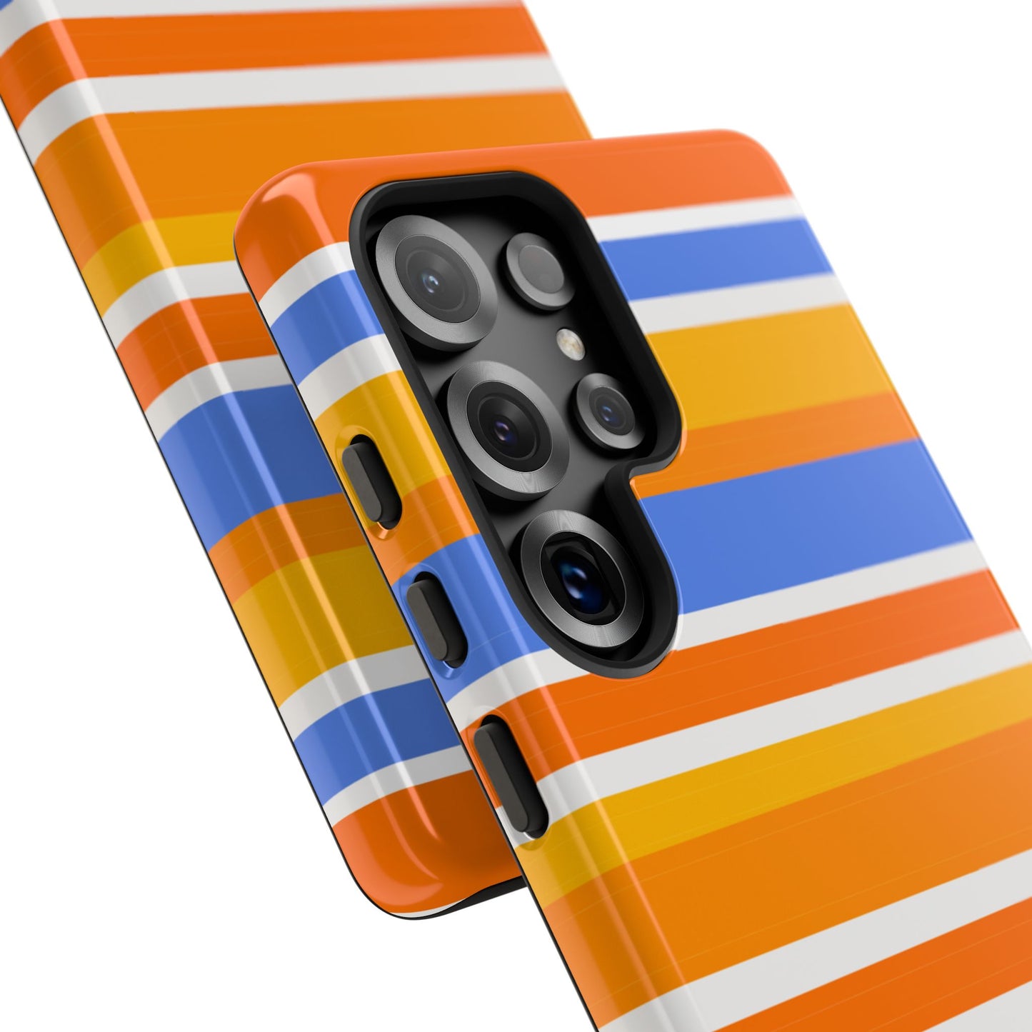 Citrus Orange Stripes Phone Case| Tough Case