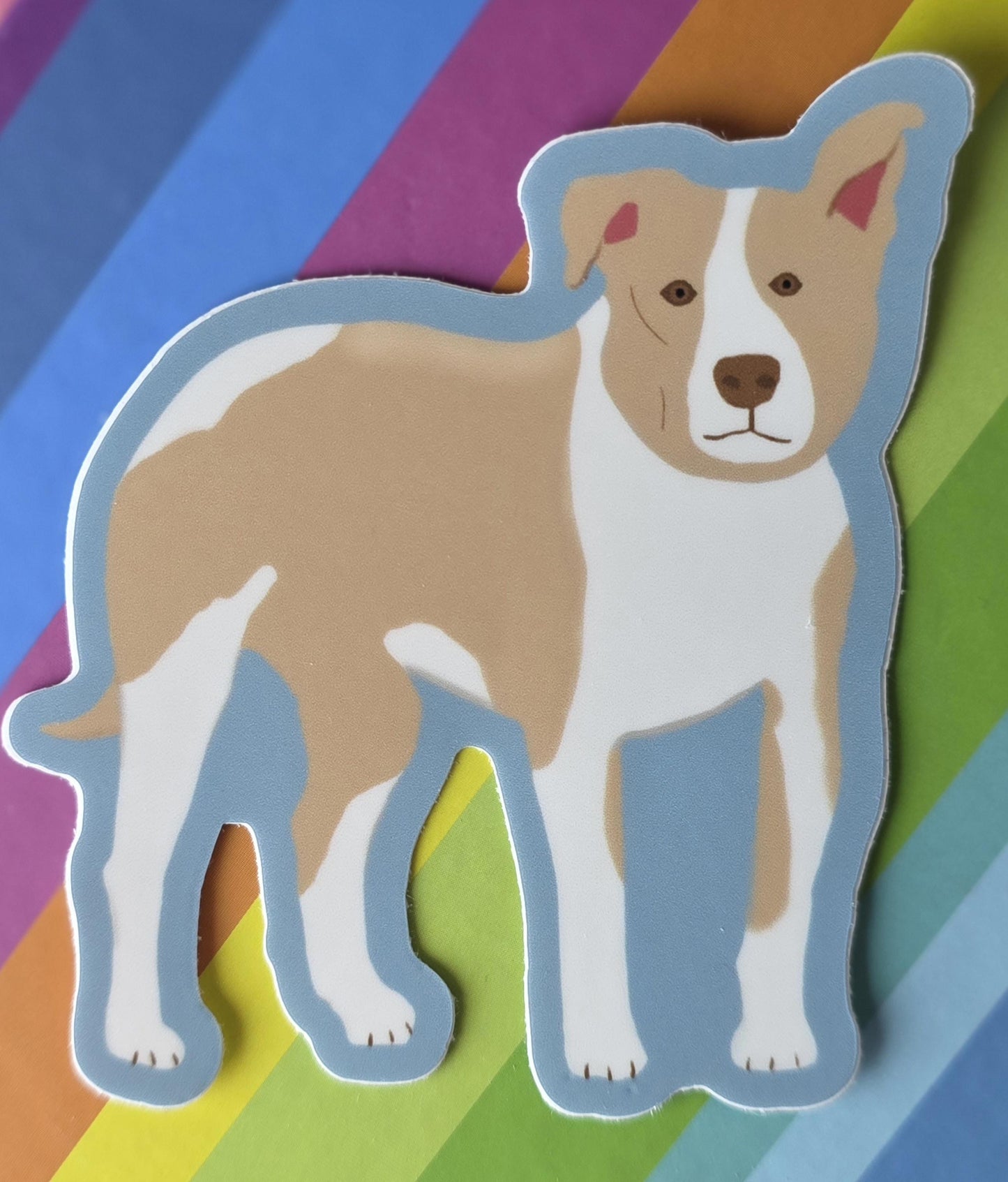 Sticker, Pit Bull Dog Sticker, Vinyl, Die-Cut, 3 Inch