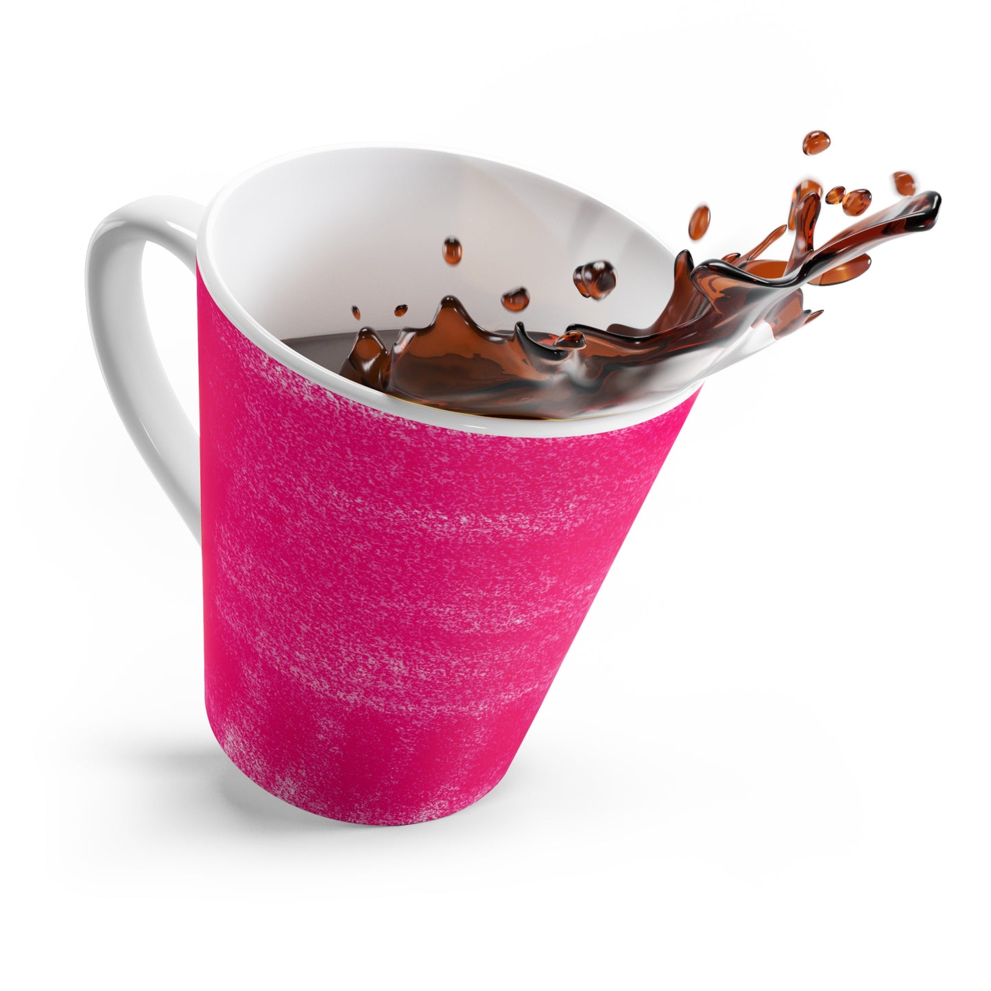 Mug, Artistic Pink Spring Design, Latte Cup, 12 Ounce
