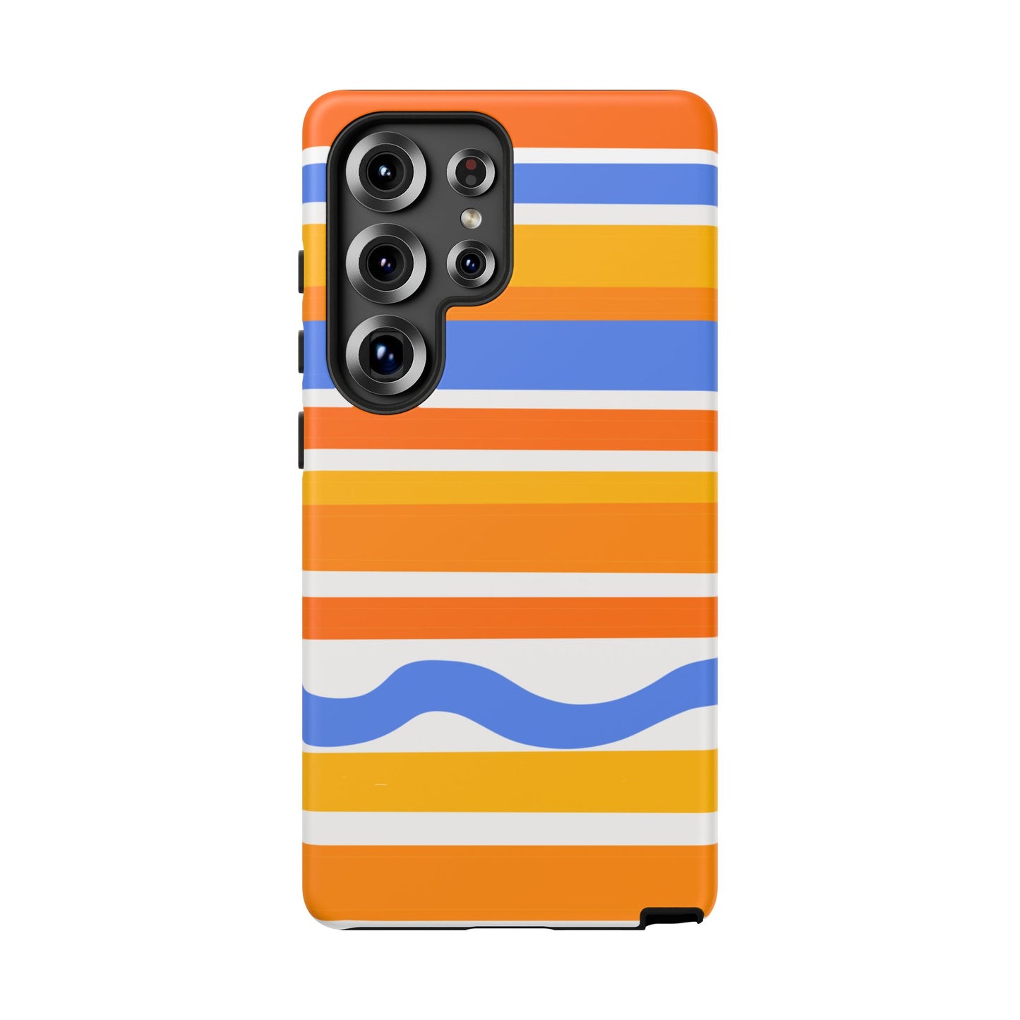 Citrus Orange Stripes Phone Case| Tough Case
