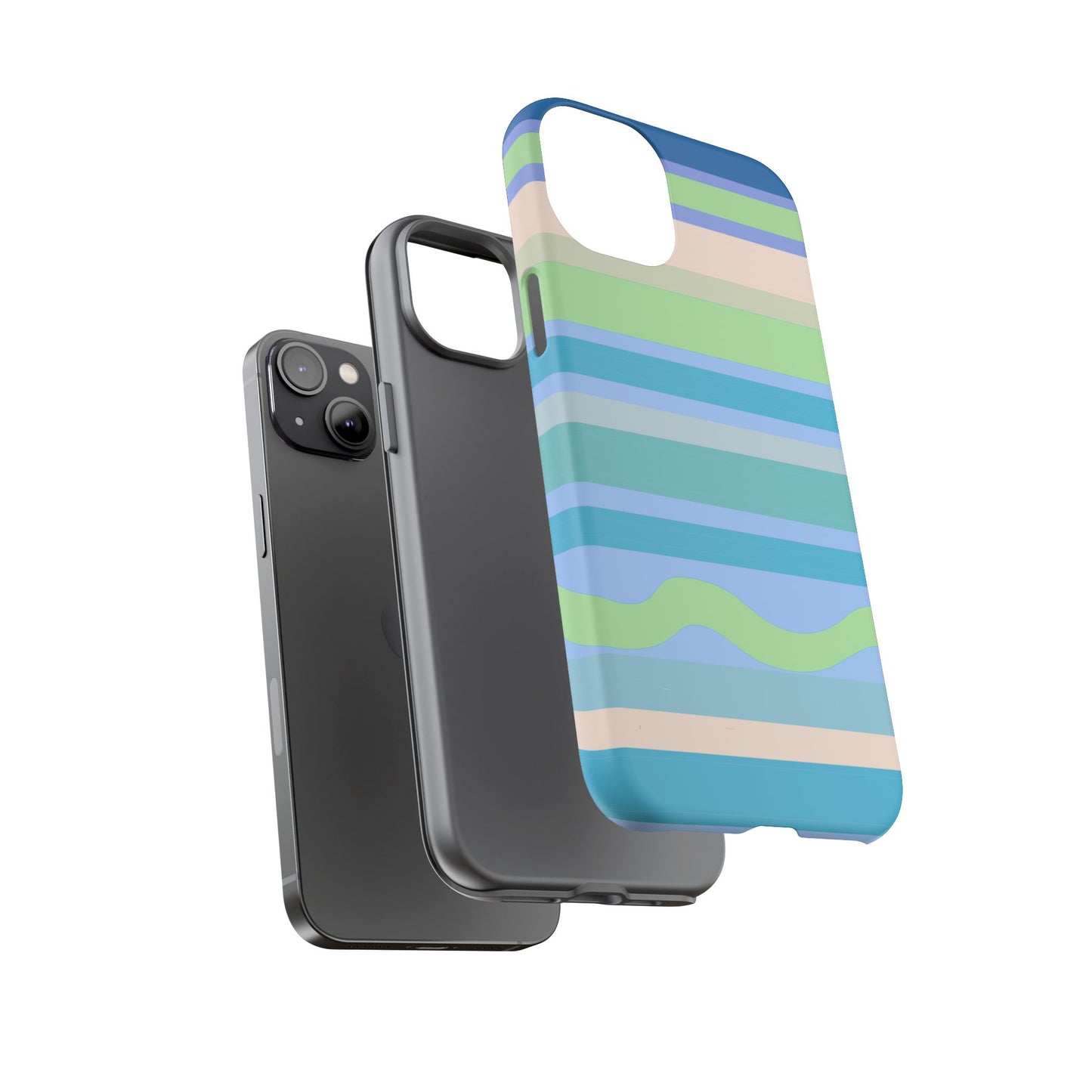 Cool Blue Stripes Phone Case| Tough Case