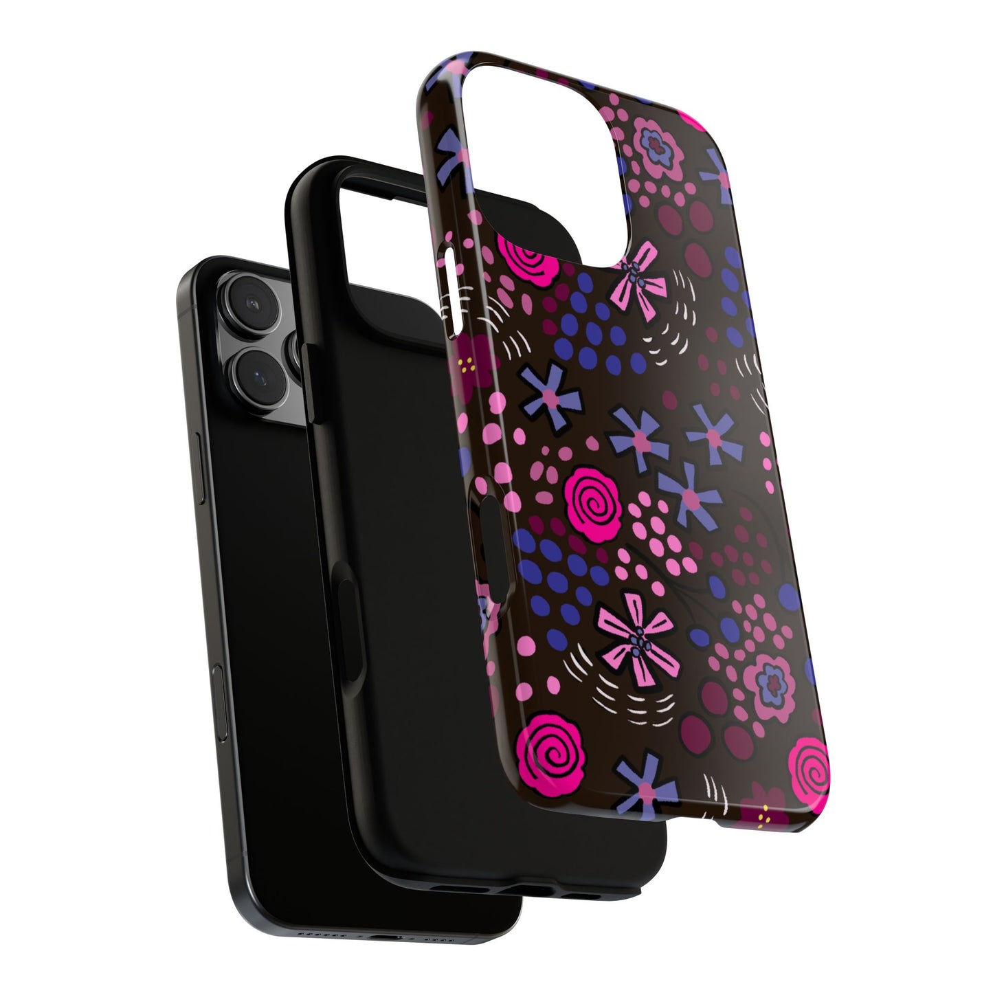 Phone Case, Deep Floral Design, Tough Phone Case