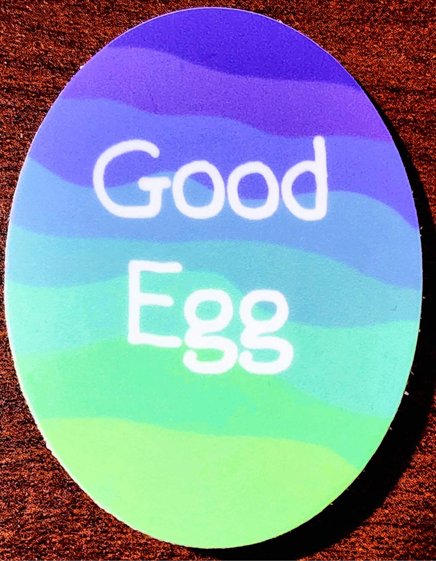 Sticker, "Good Egg" Colorful Egg Sticker, Choose Color, Vinyl, Die-Cut, 3 Inch