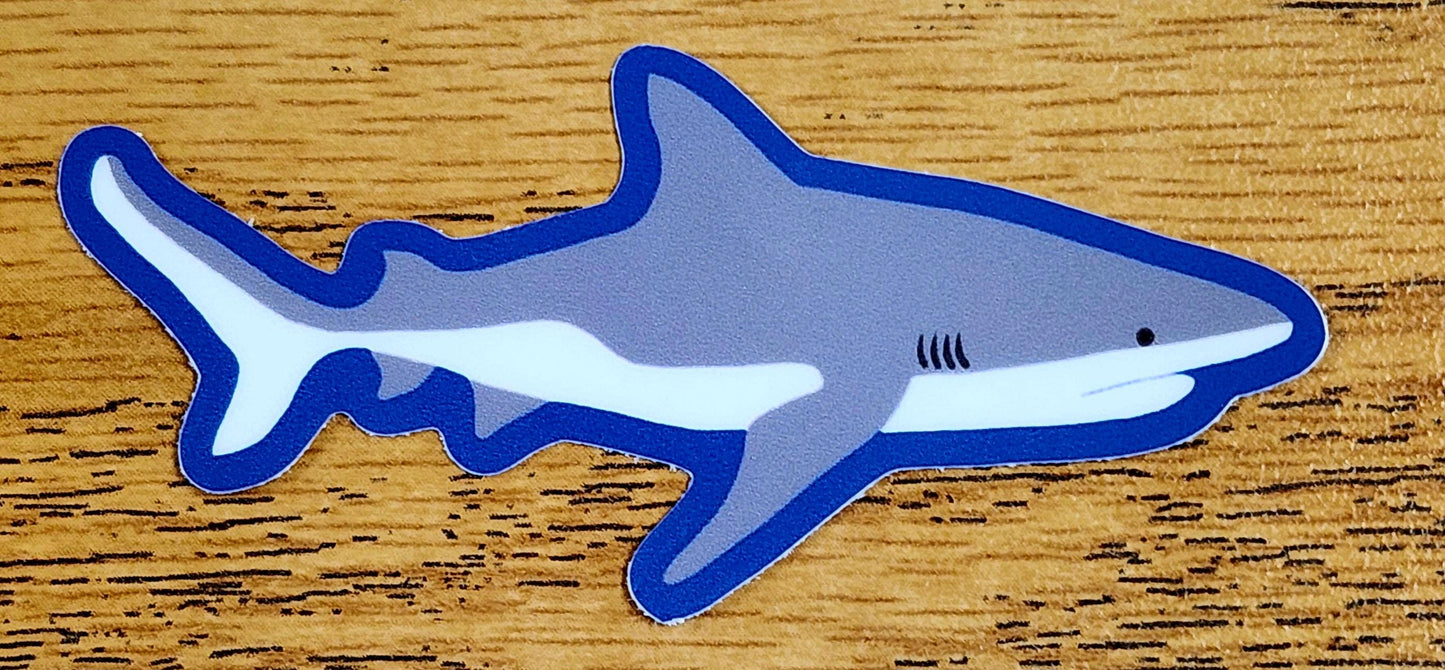 Bull Shark Sticker: Marine Life Vinyl Decal (3 inch)